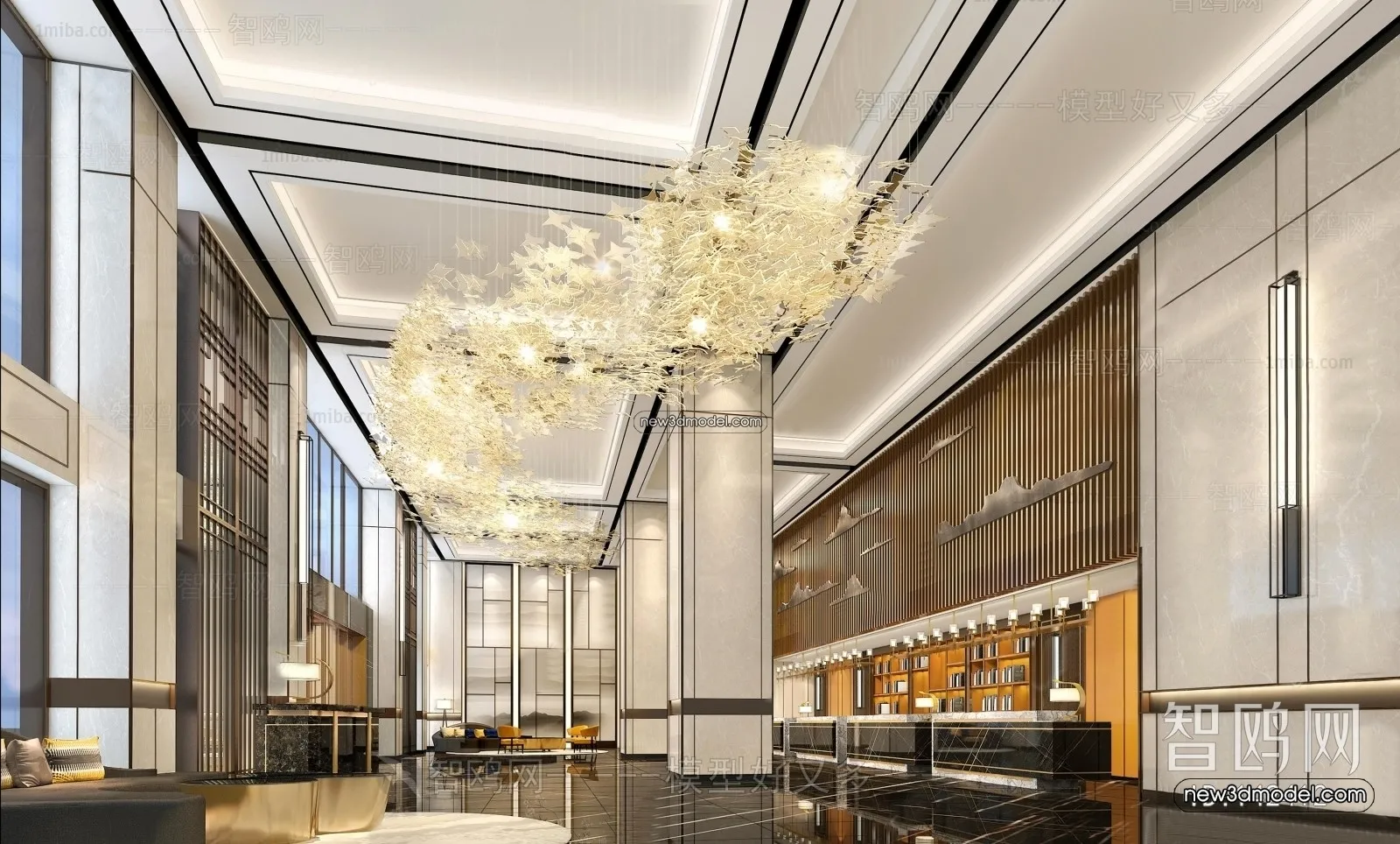 Interior 3D Model of Sales Office – 3D Scene – 028 – VRAY