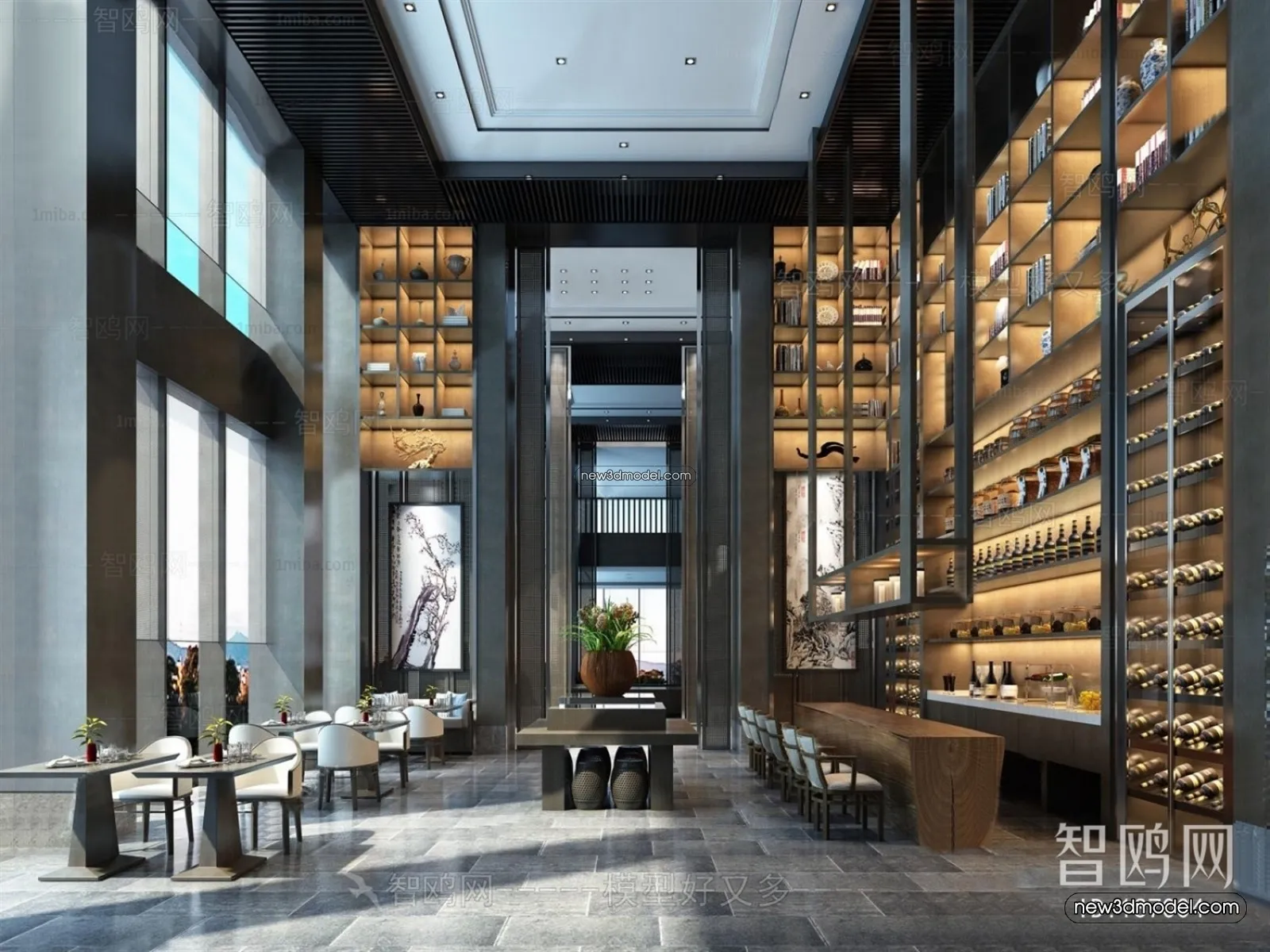 Interior 3D Model of Sales Office – 3D Scene – 036 – VRAY