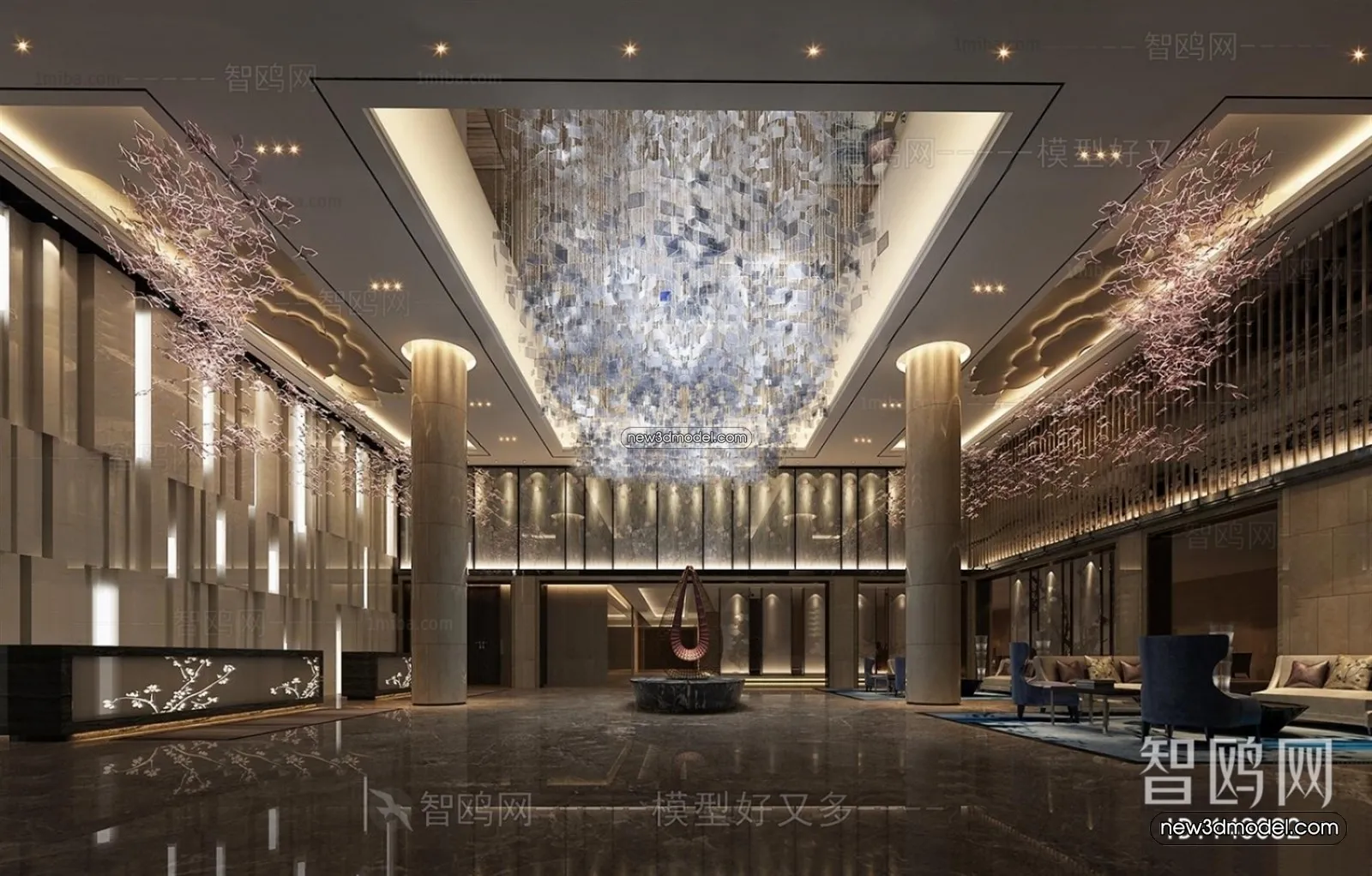 Interior 3D Model of Sales Office – 3D Scene – 038 – VRAY