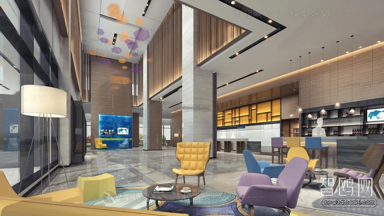 Interior 3D Model of Sales Office – 3D Scene – 041 – VRAY