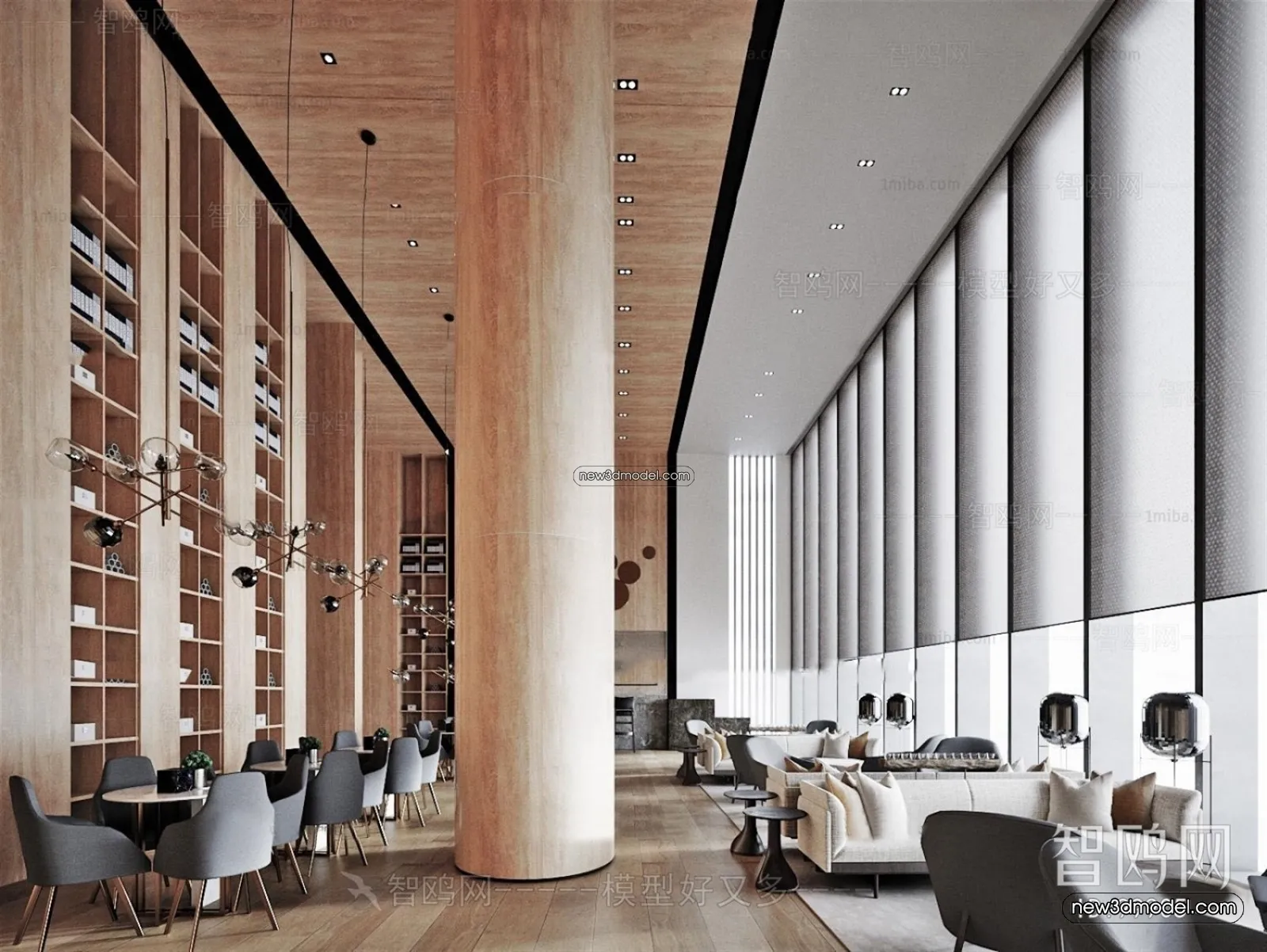 Interior 3D Model of Sales Office – 3D Scene – 042 – VRAY