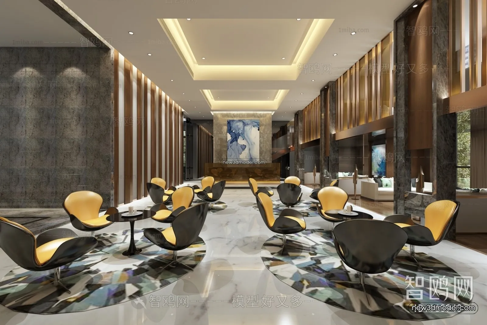 Interior 3D Model of Sales Office – 3D Scene – 043 – VRAY