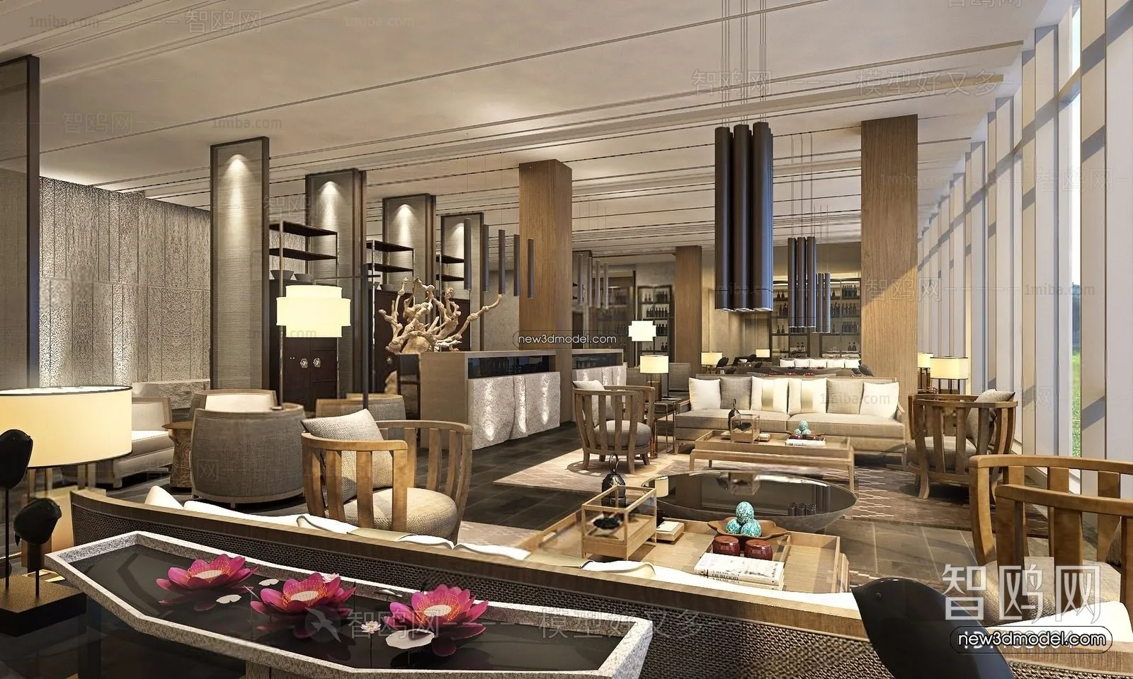 Interior 3D Model of Sales Office – 3D Scene – 048 – VRAY