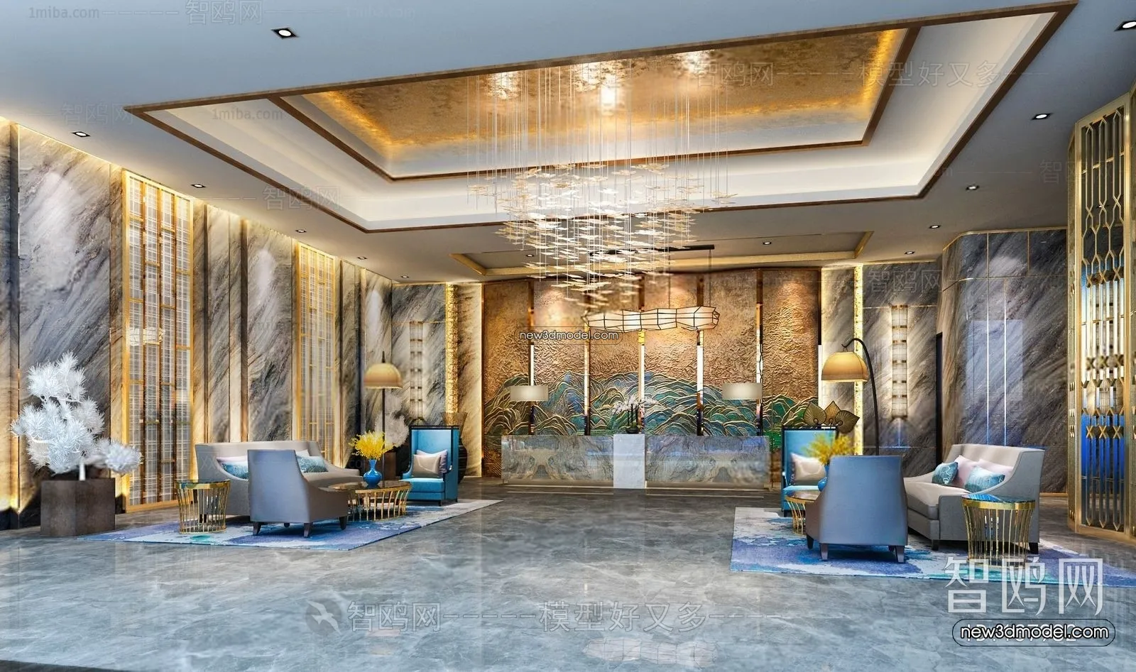 Interior 3D Model of Sales Office – 3D Scene – 050 – VRAY