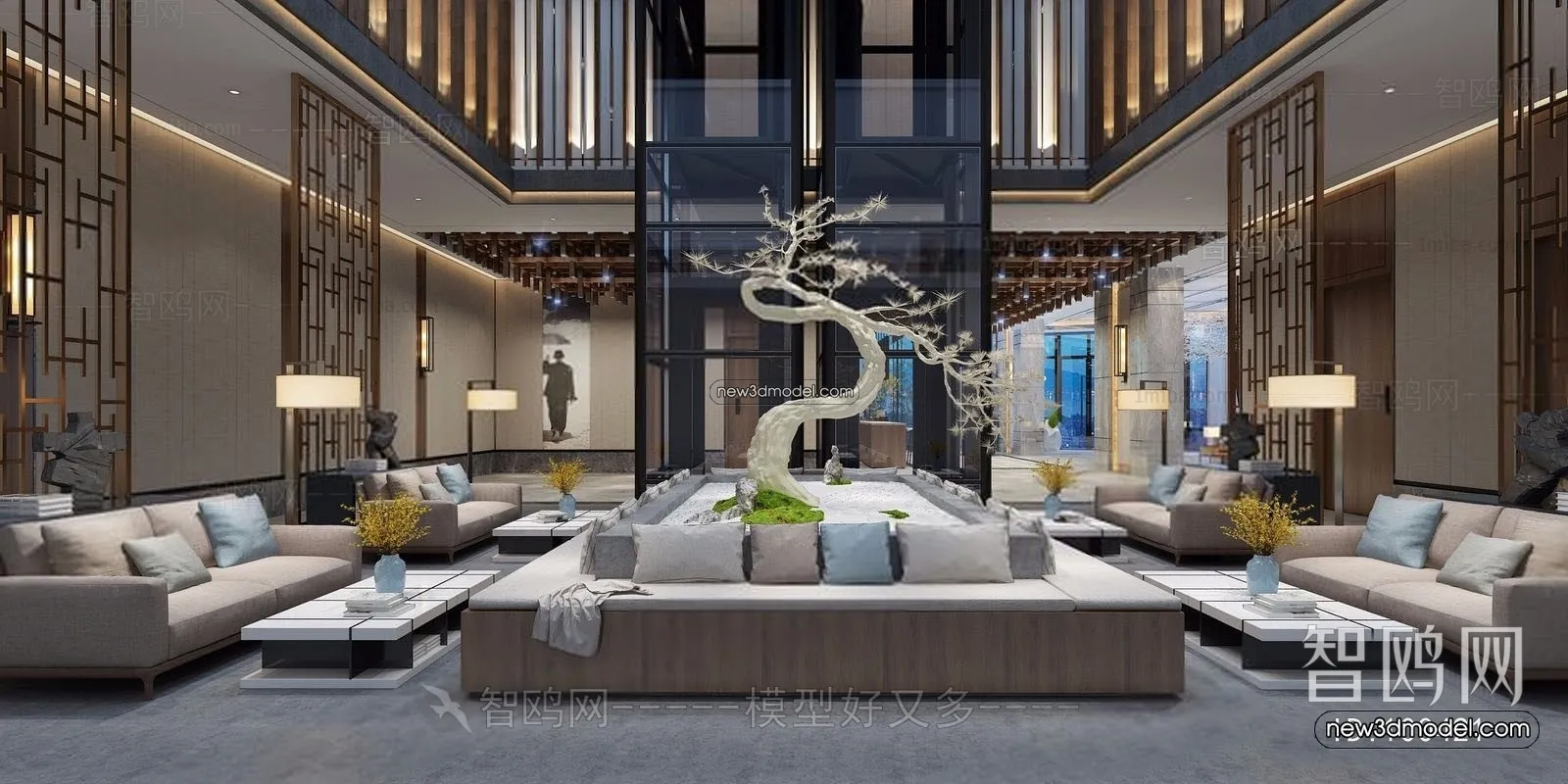 Interior 3D Model of Sales Office – 3D Scene – 053 – VRAY