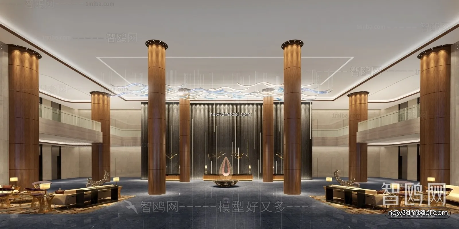 Interior 3D Model of Sales Office – 3D Scene – 055 – VRAY