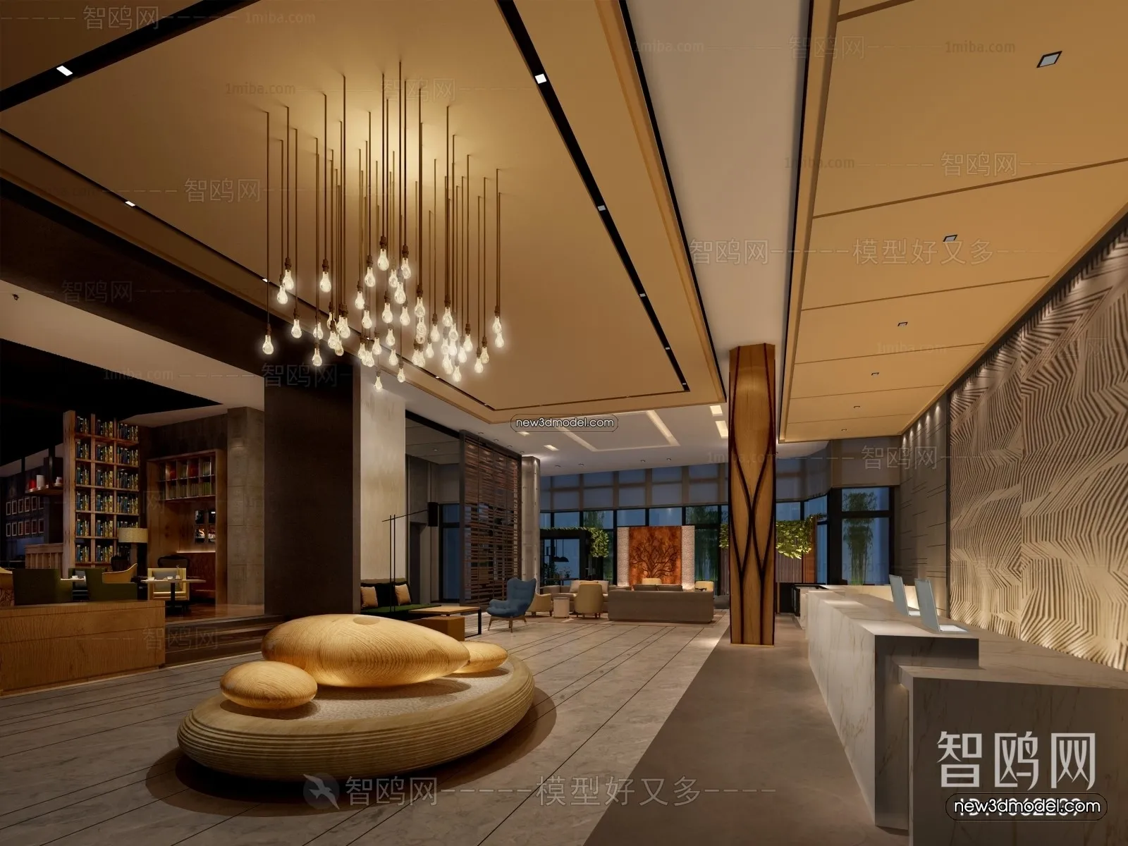 Interior 3D Model of Sales Office – 3D Scene – 056 – VRAY