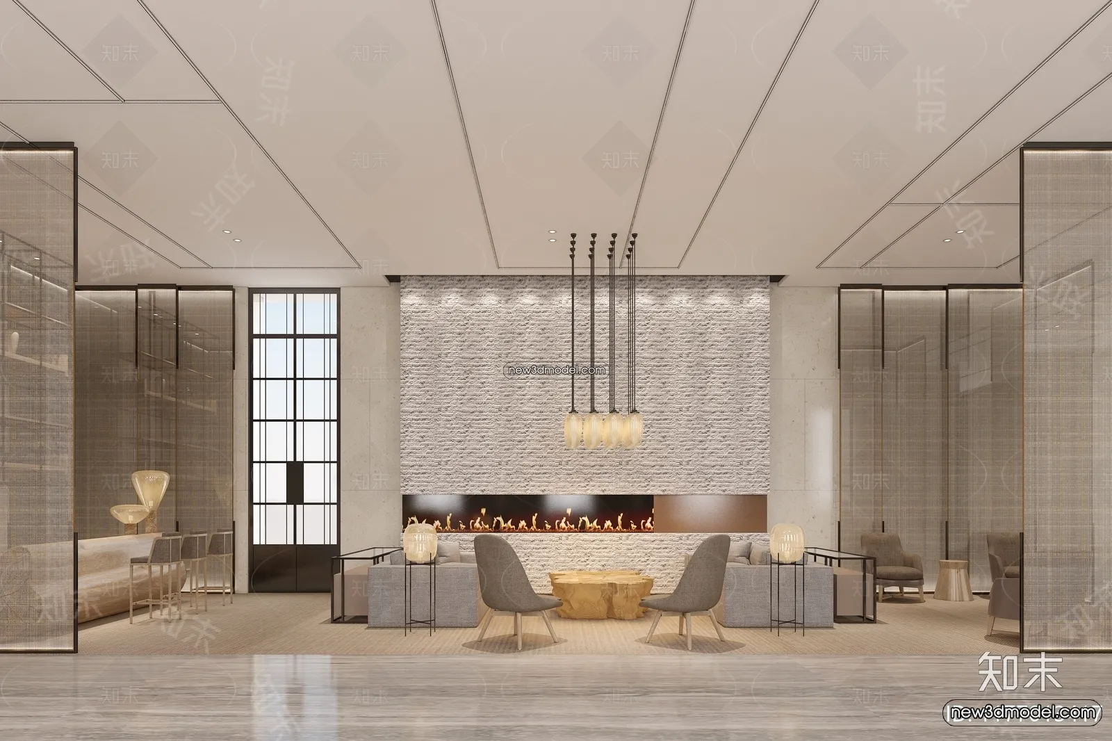 Interior 3D Model of Sales Office – 3D Scene – 060 – VRAY