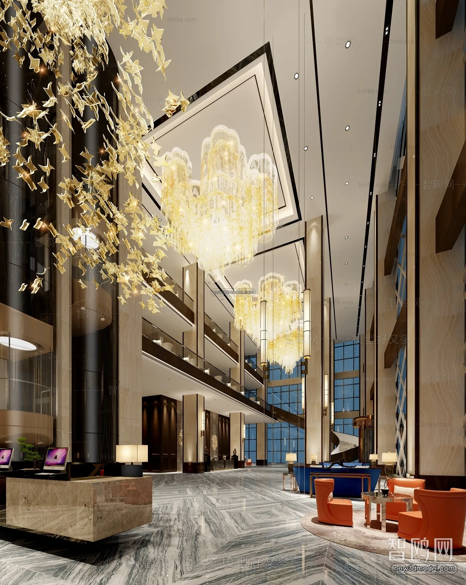 Interior 3D Model of Sales Office – 3D Scene – 062 – VRAY