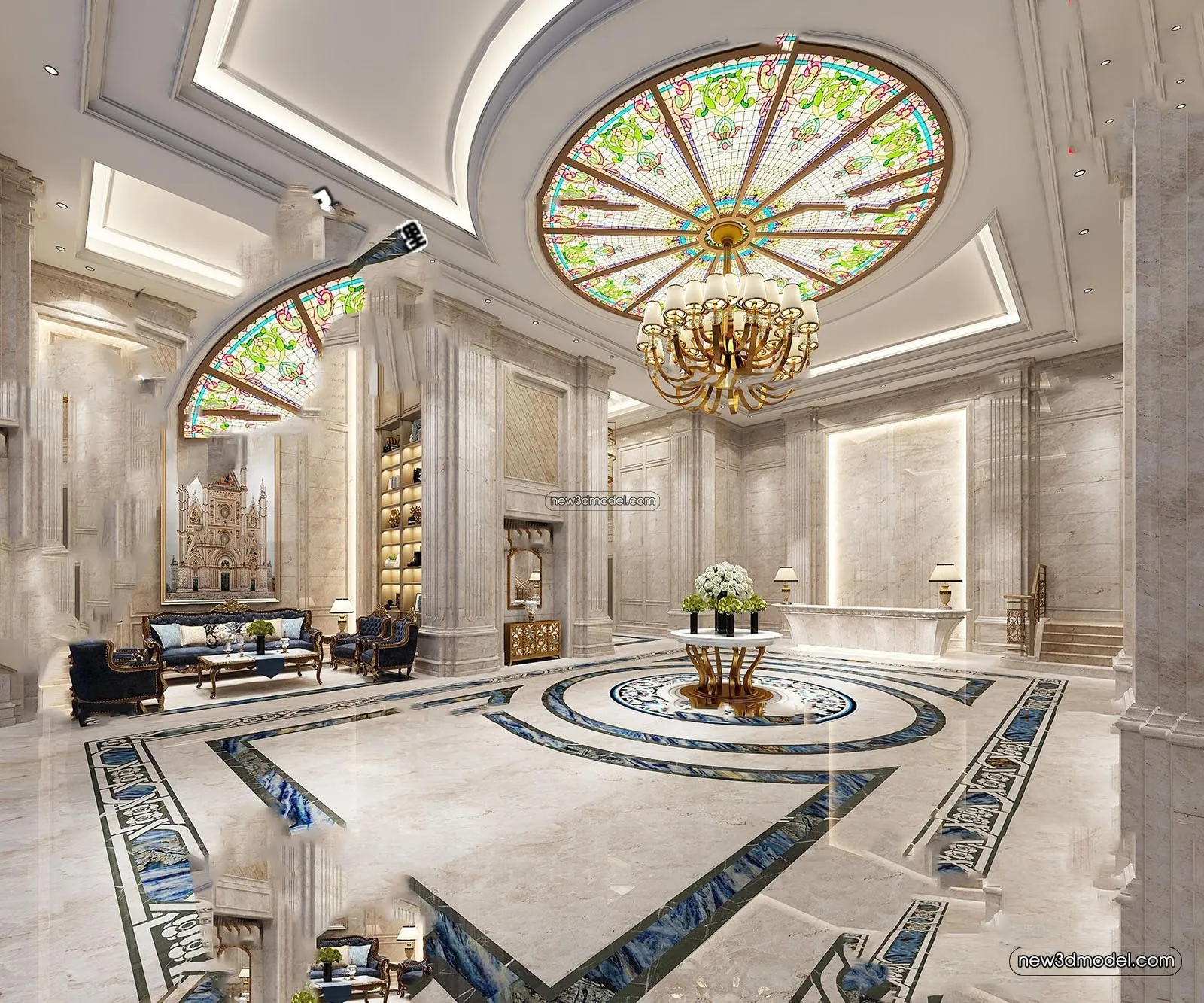 Interior 3D Model of Sales Office – 3D Scene – 064 – VRAY