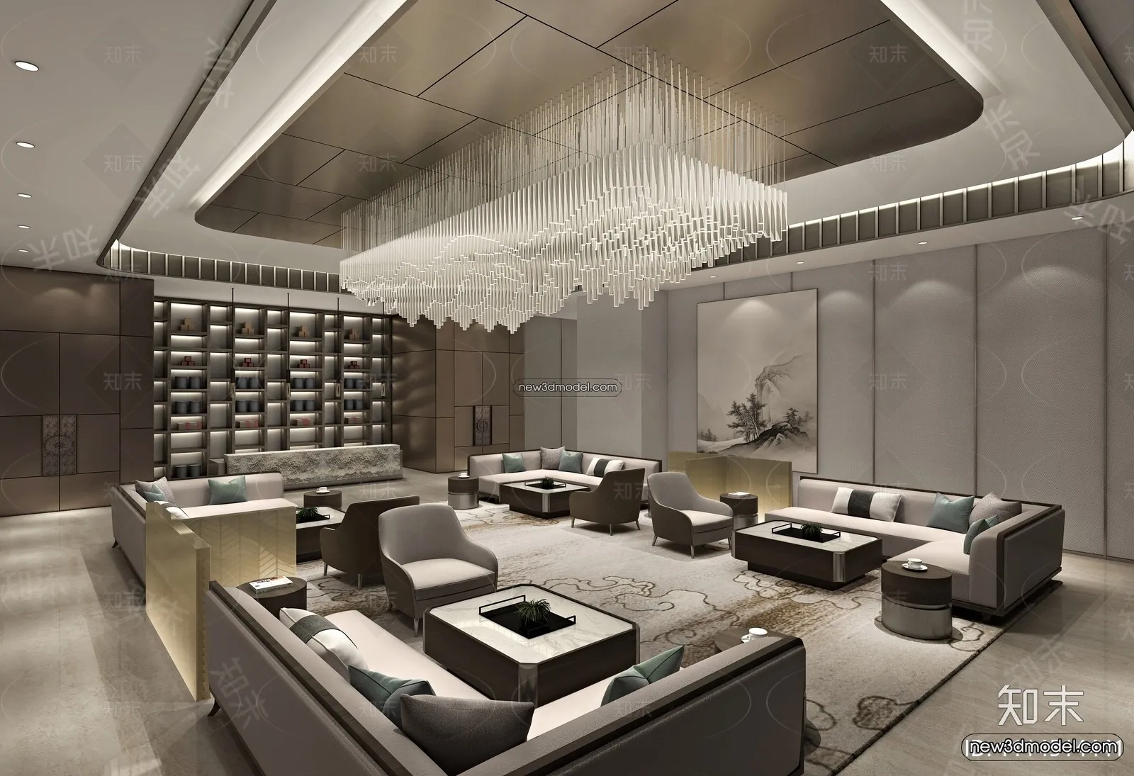 Interior 3D Model of Sales Office – 3D Scene – 068 – VRAY