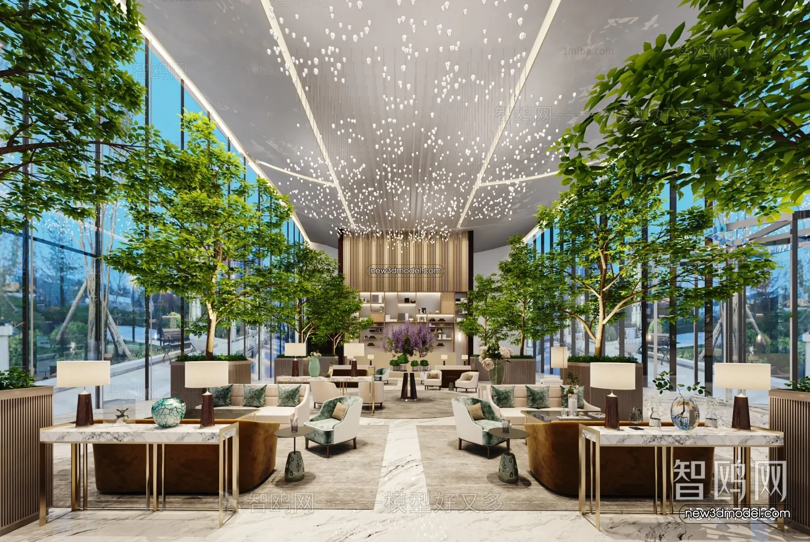 Interior 3D Model of Sales Office – 3D Scene – 072 – VRAY