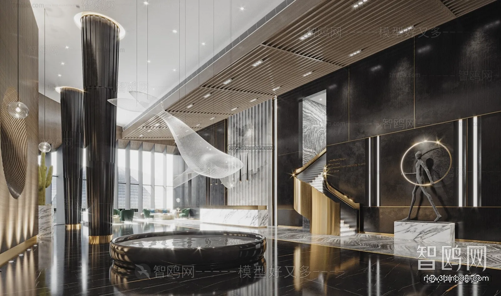 Interior 3D Model of Sales Office – 3D Scene – 073 – VRAY