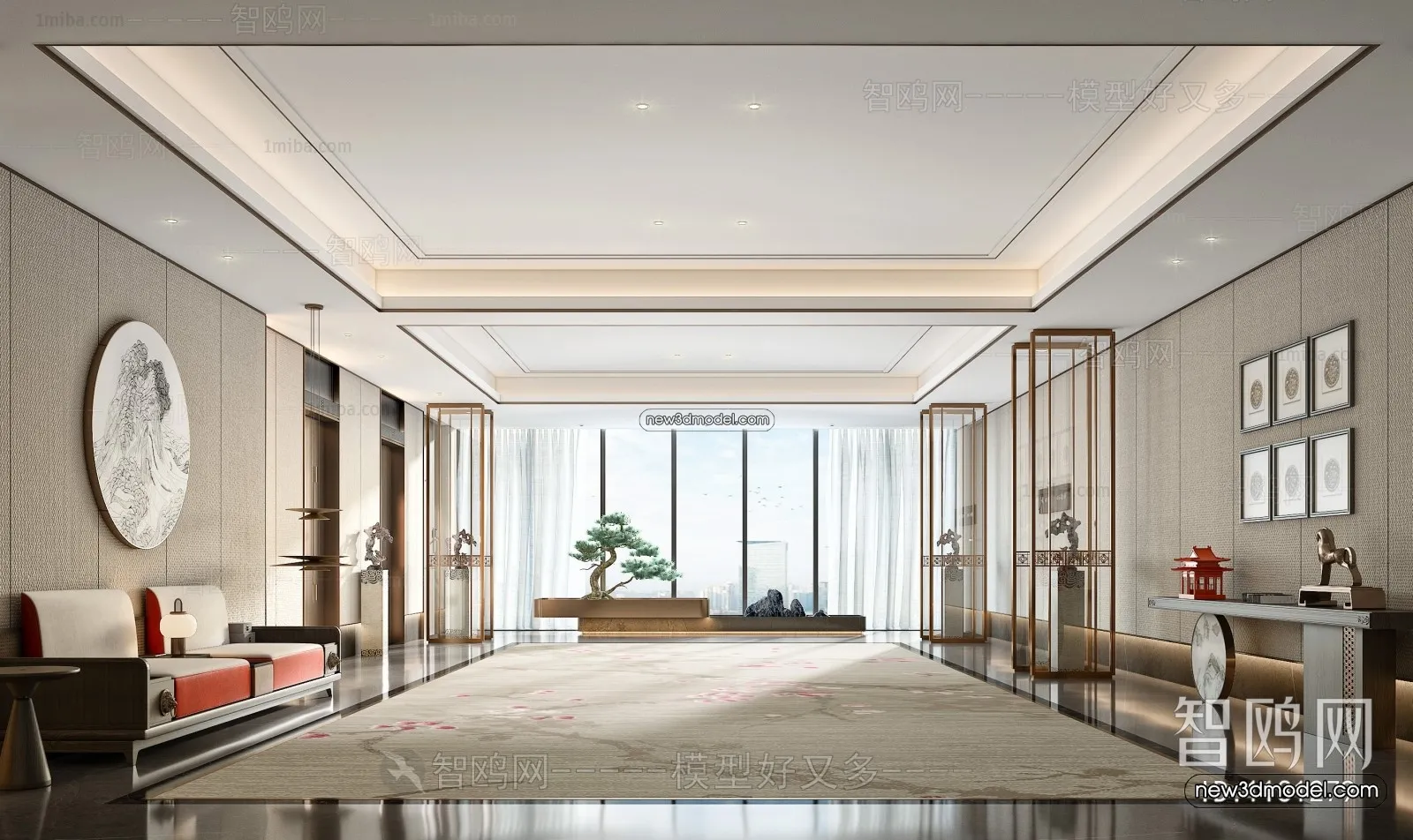 Interior 3D Model of Sales Office – 3D Scene – 074 – VRAY