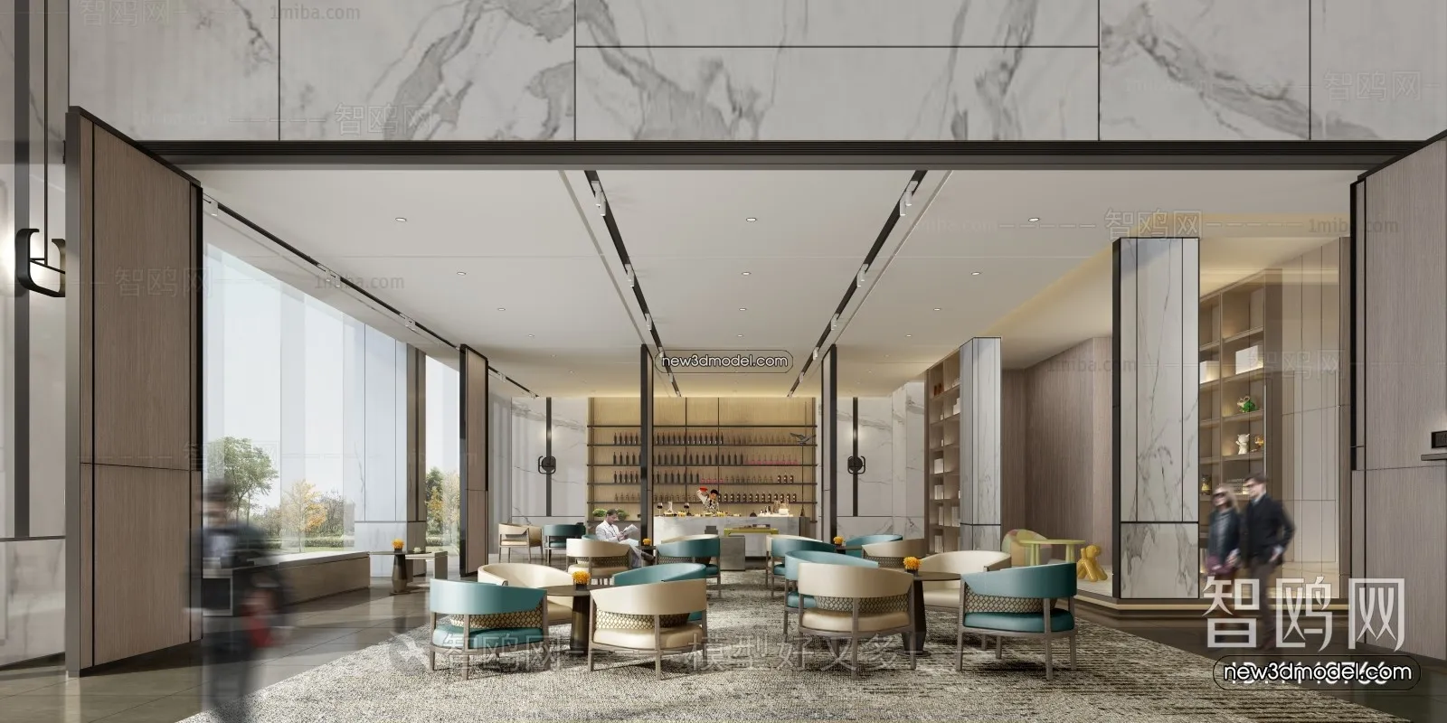 Interior 3D Model of Sales Office – 3D Scene – 075 – VRAY