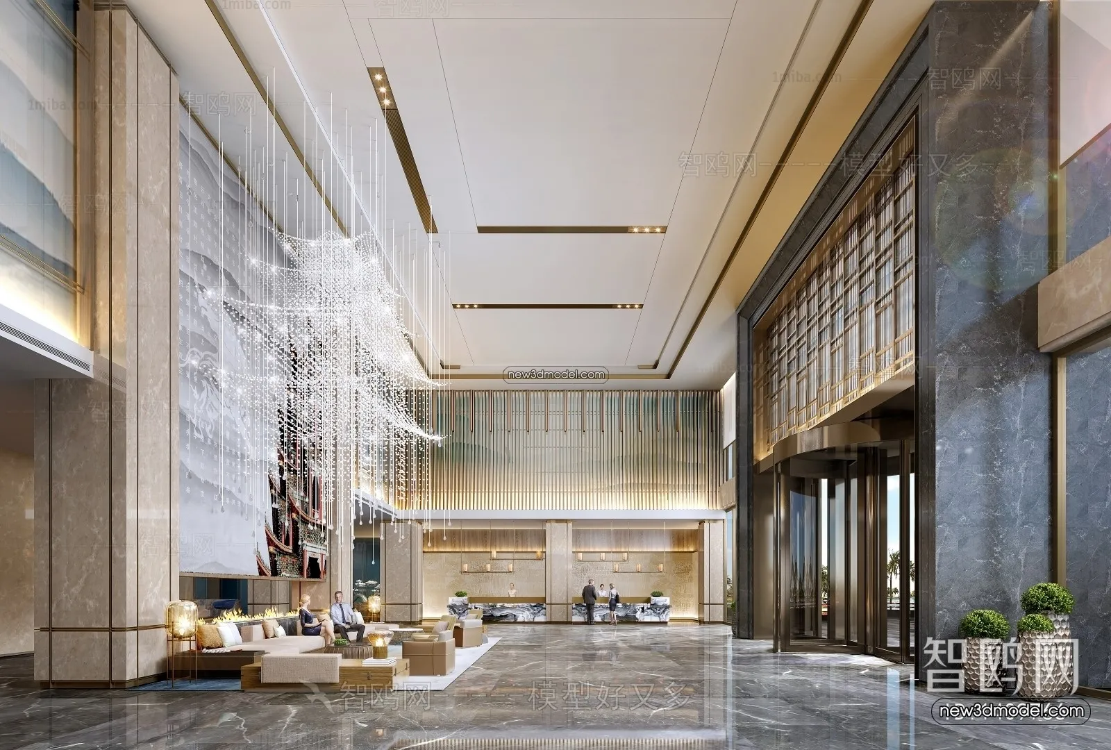 Interior 3D Model of Sales Office – 3D Scene – 078 – VRAY