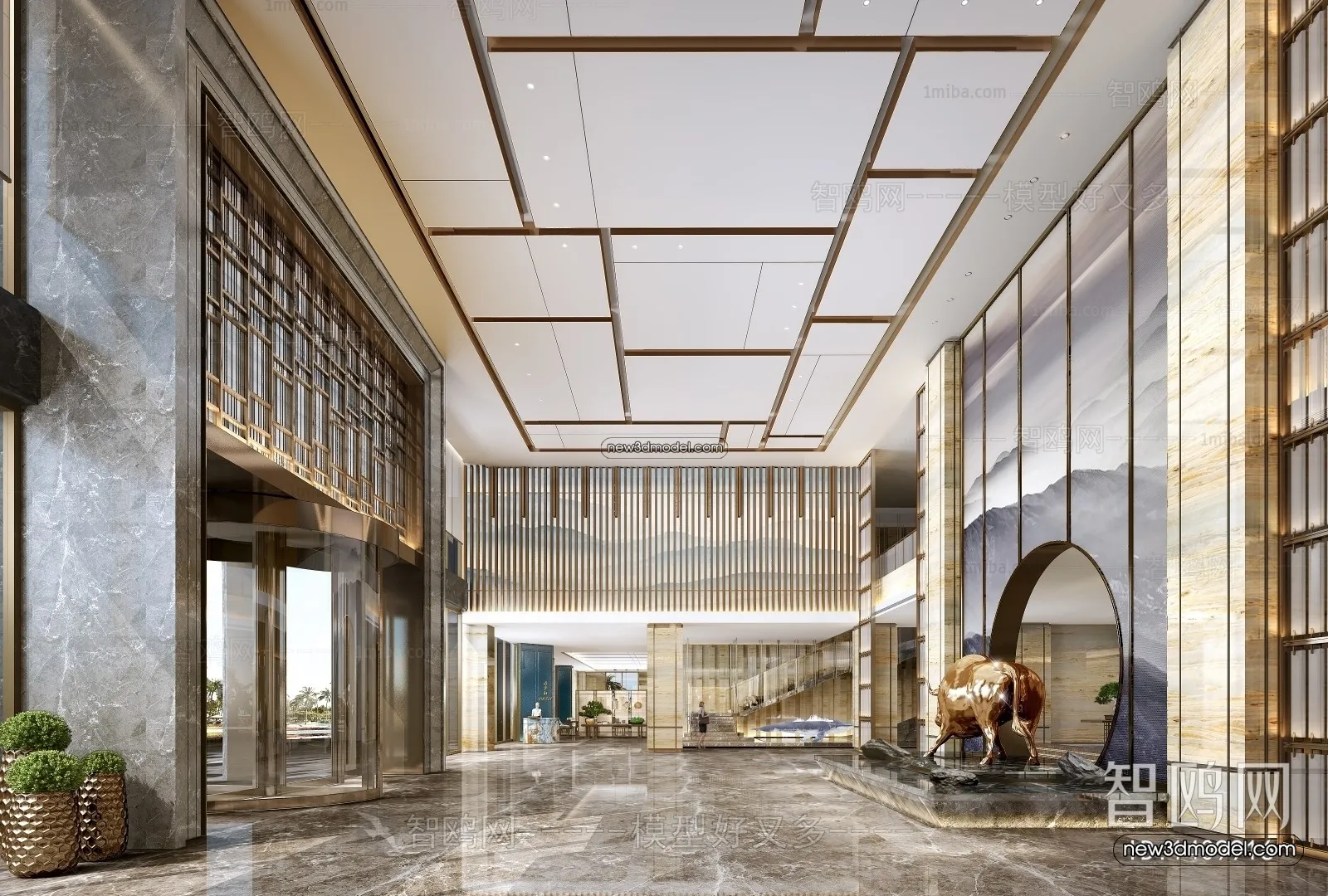 Interior 3D Model of Sales Office – 3D Scene – 080 – VRAY