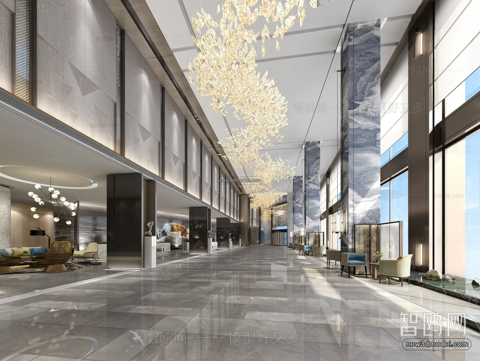 Interior 3D Model of Sales Office – 3D Scene – 081 – VRAY