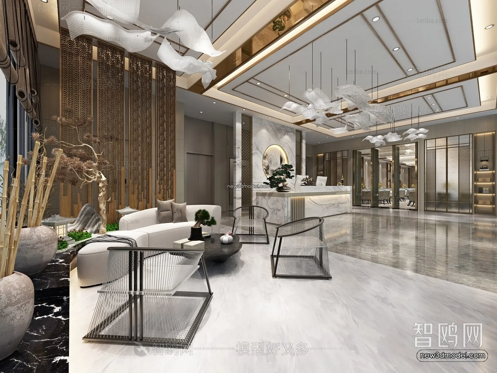 Interior 3D Model of Sales Office – 3D Scene – 082 – VRAY