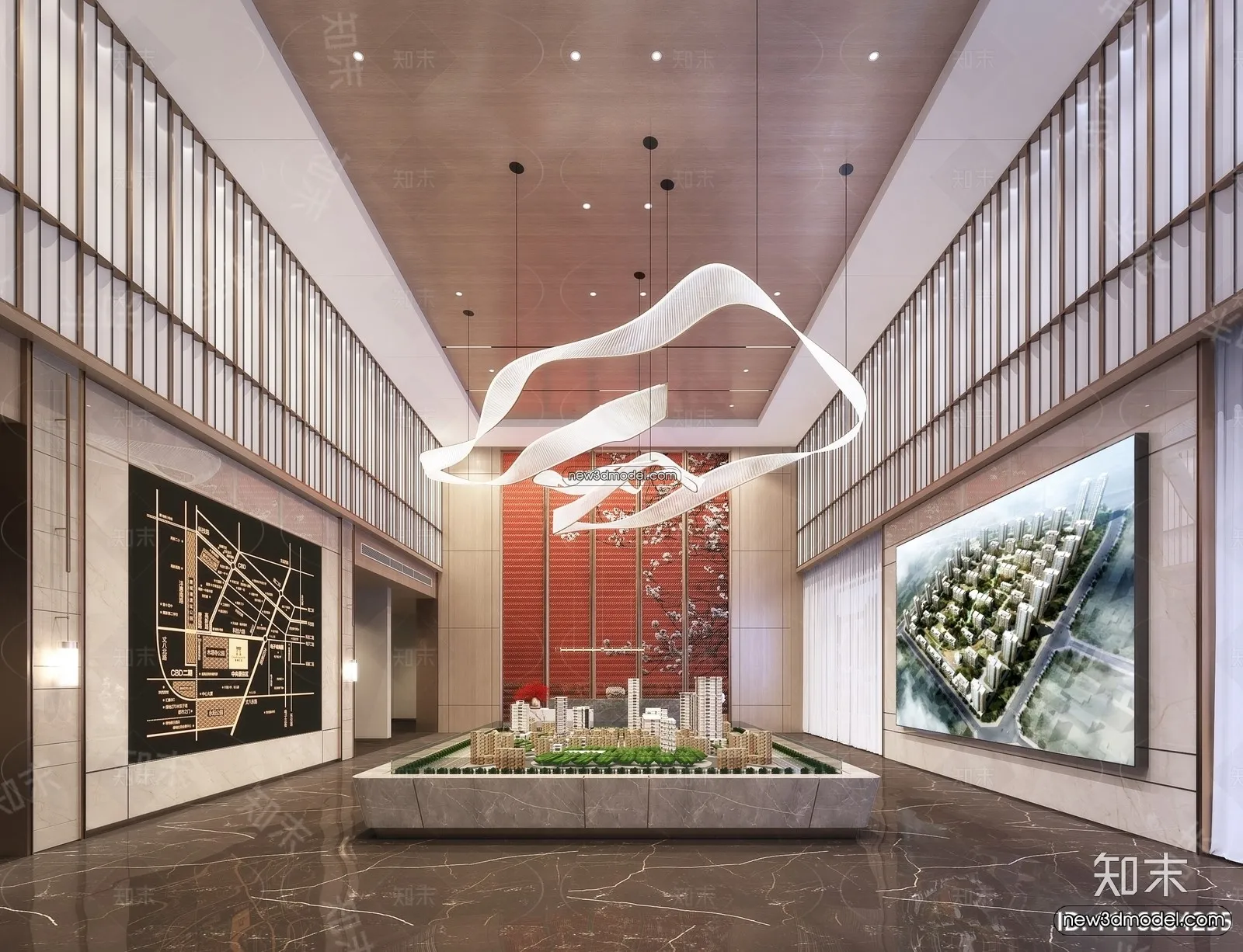 Interior 3D Model of Sales Office – 3D Scene – 090 – VRAY