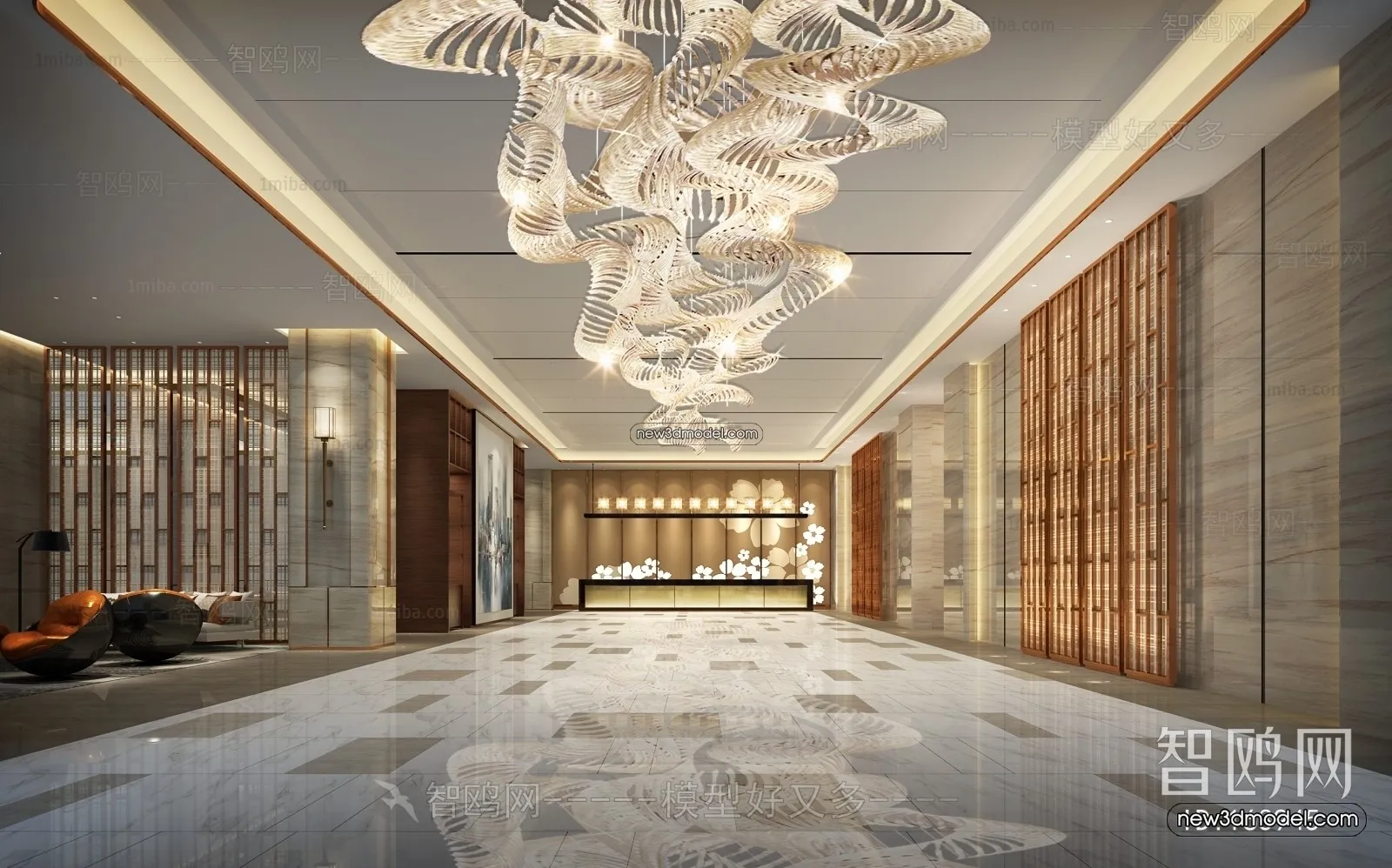 Interior 3D Model of Sales Office – 3D Scene – 091 – VRAY