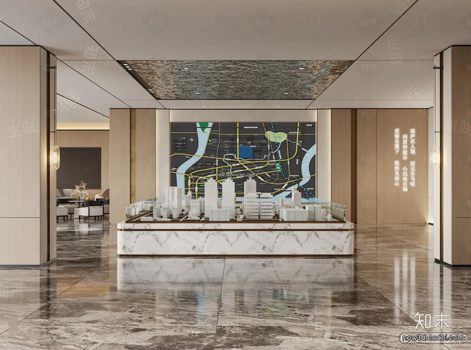 Interior 3D Model of Sales Office – 3D Scene – 107 – CORONA