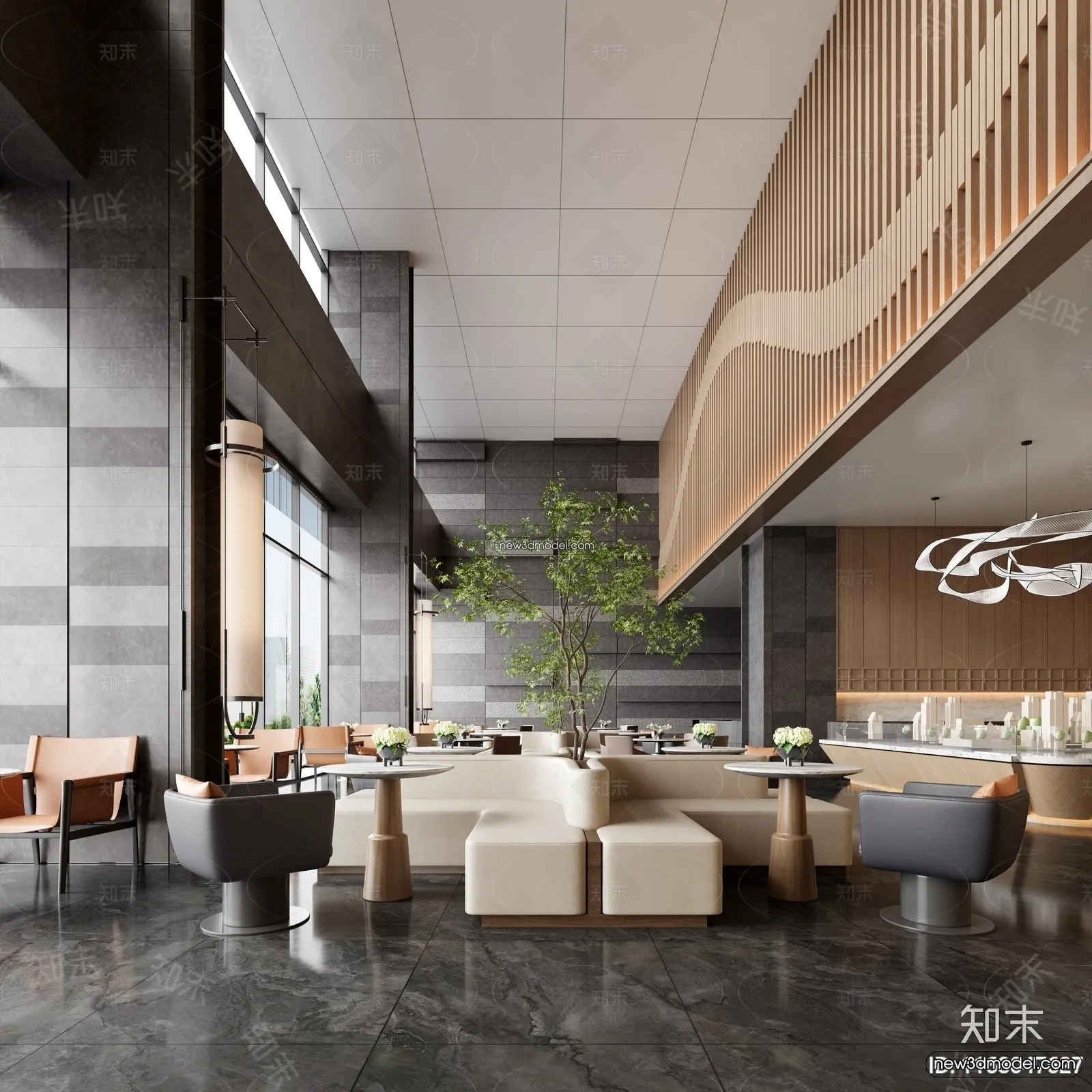 Interior 3D Model of Sales Office – 3D Scene – 108 – CORONA