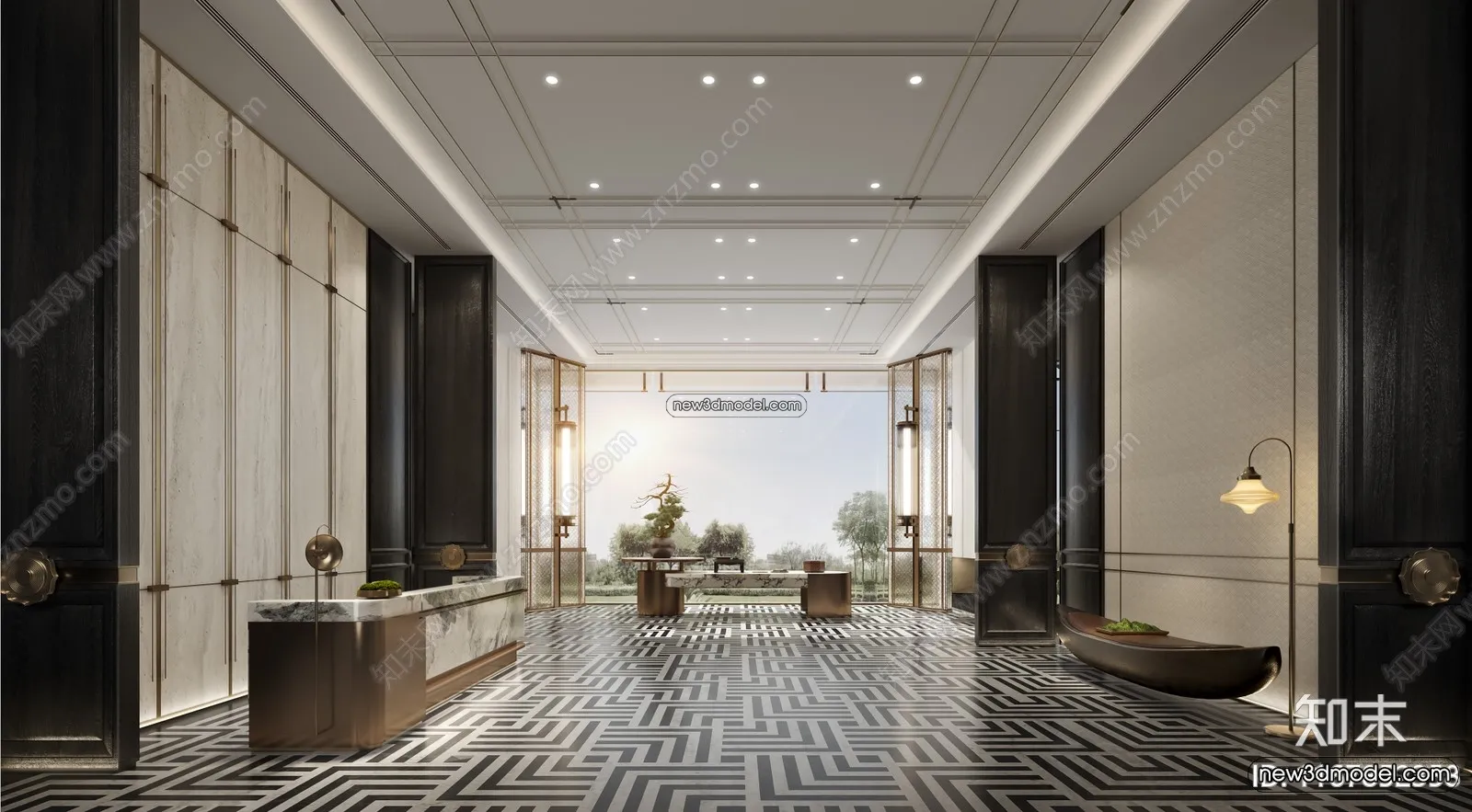 Interior 3D Model of Sales Office – 3D Scene – 111 – CORONA