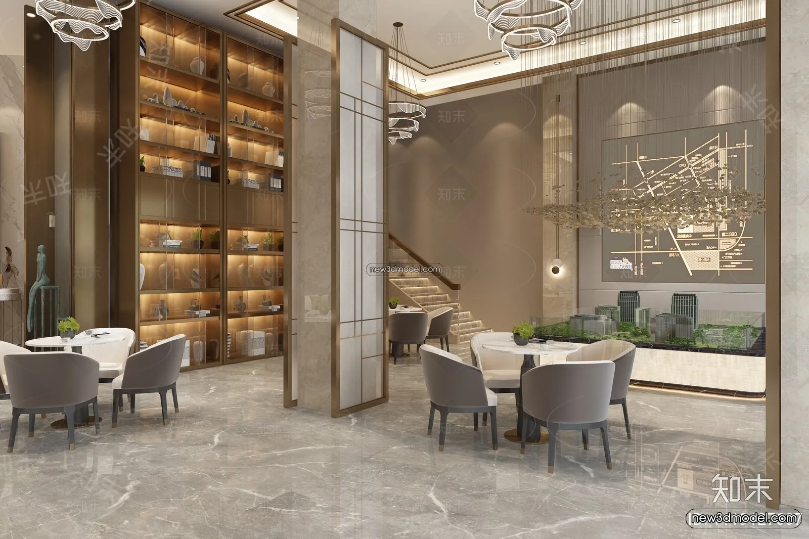 Interior 3D Model of Sales Office – 3D Scene – 120 – VRAY