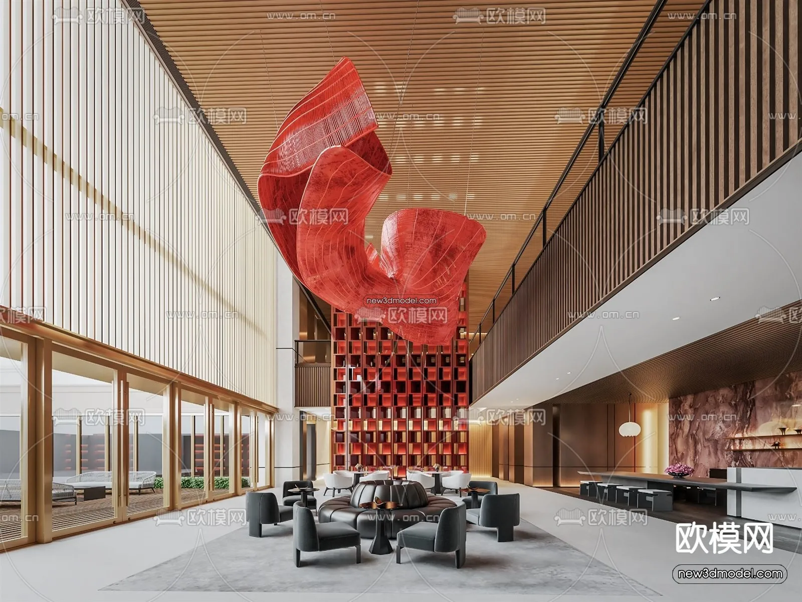 Interior 3D Model of Sales Office – 3D Scene – 124 – VRAY