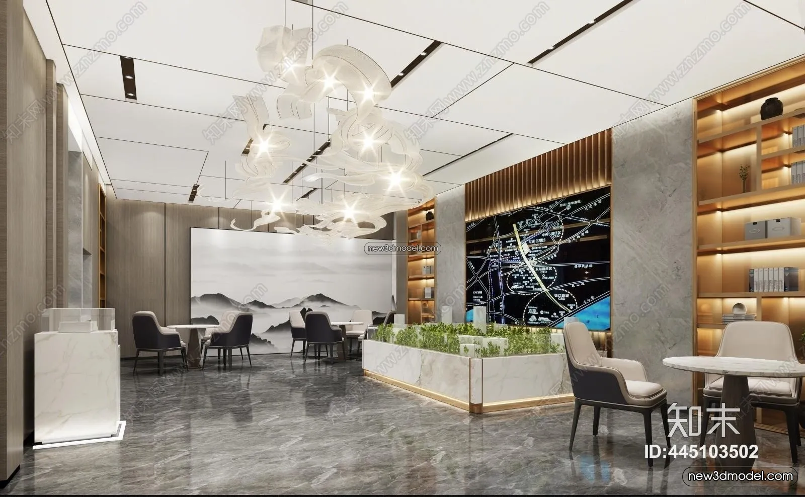 Interior 3D Model of Sales Office – 3D Scene – 142 – VRAY