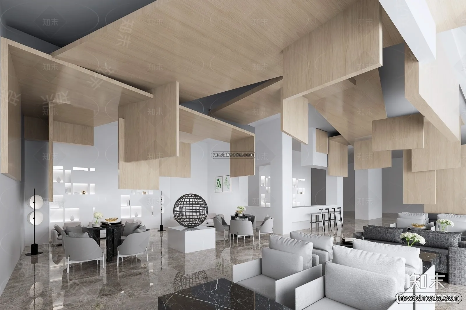 Interior 3D Model of Sales Office – 3D Scene – 143 – VRAY