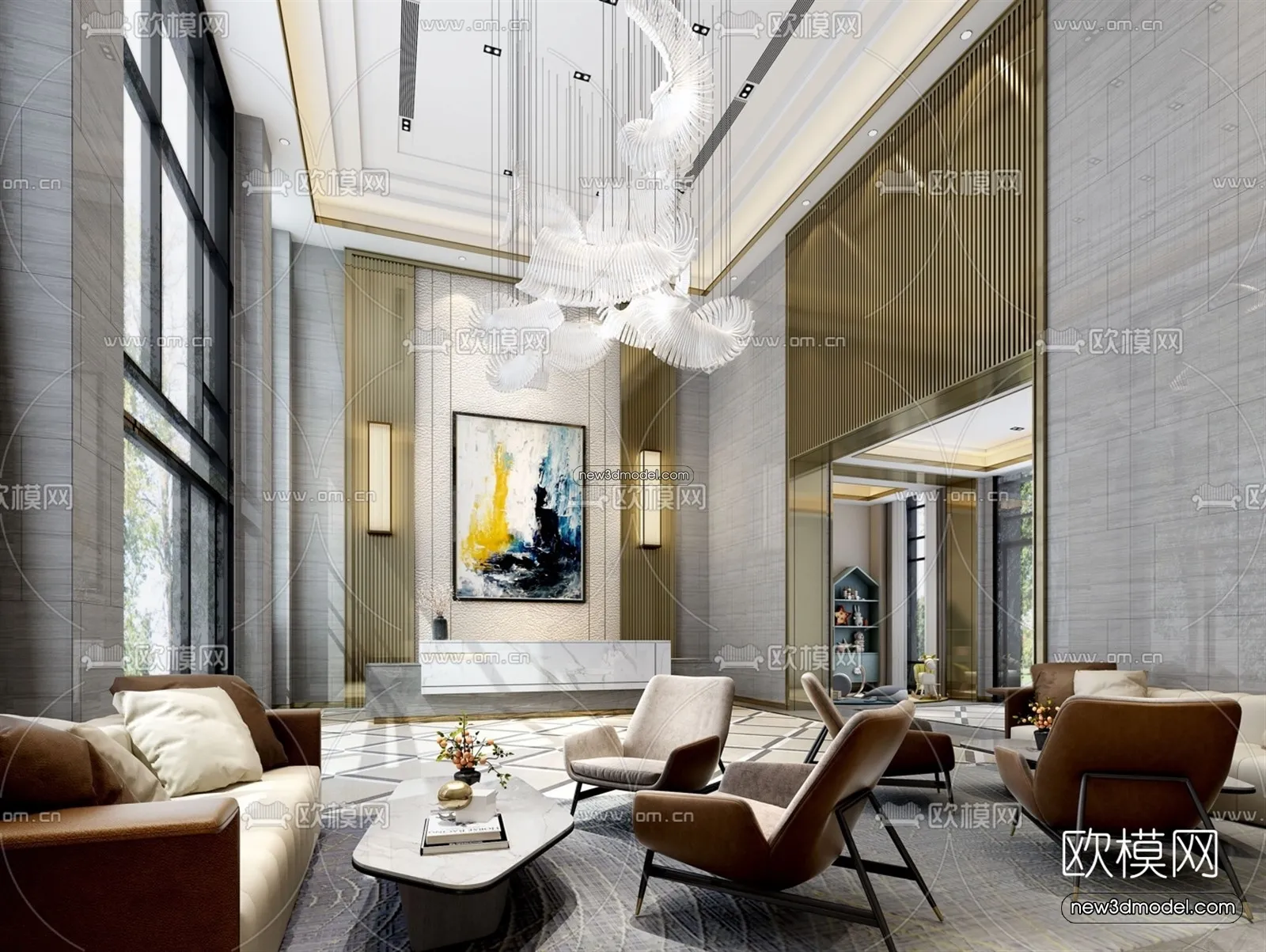 Interior 3D Model of Sales Office – 3D Scene – 152 – VRAY