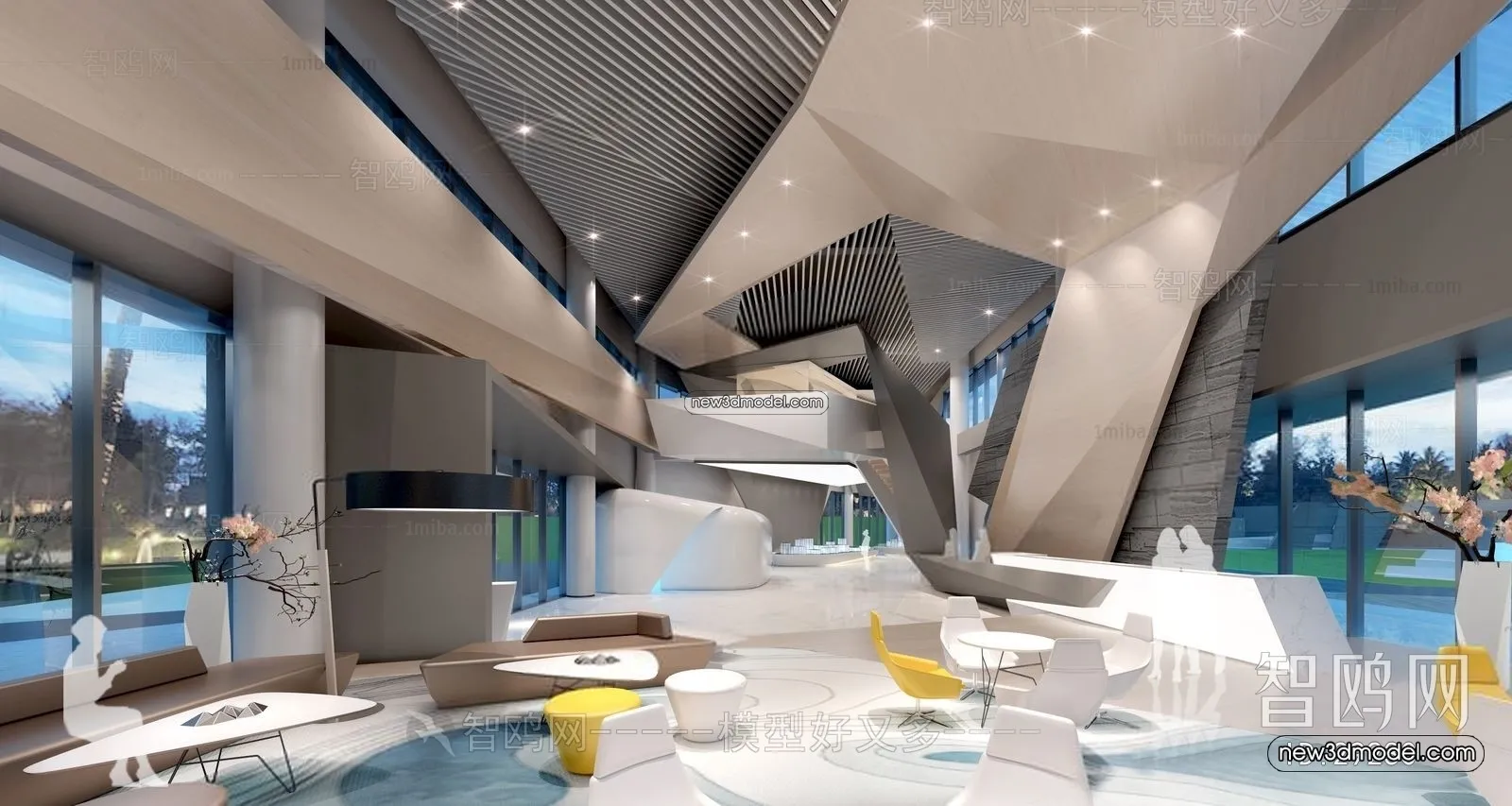 Interior 3D Model of Sales Office – 3D Scene – 153 – VRAY