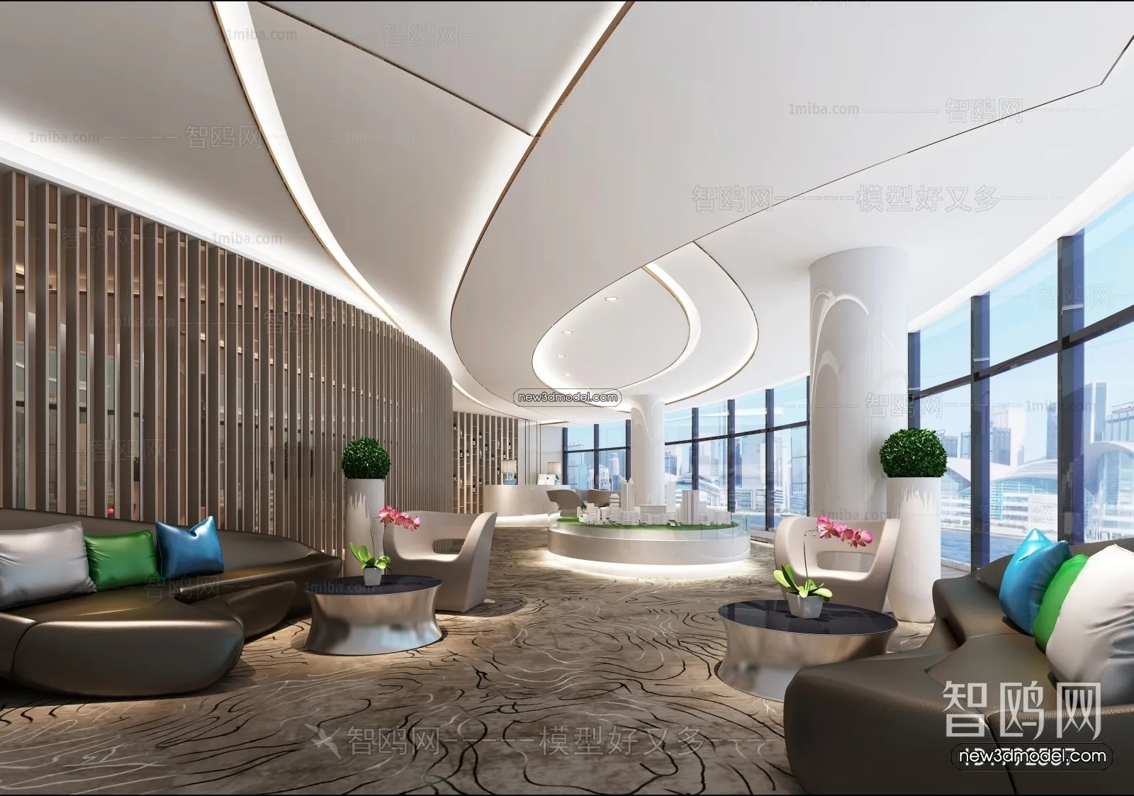 Interior 3D Model of Sales Office – 3D Scene – 163 – VRAY