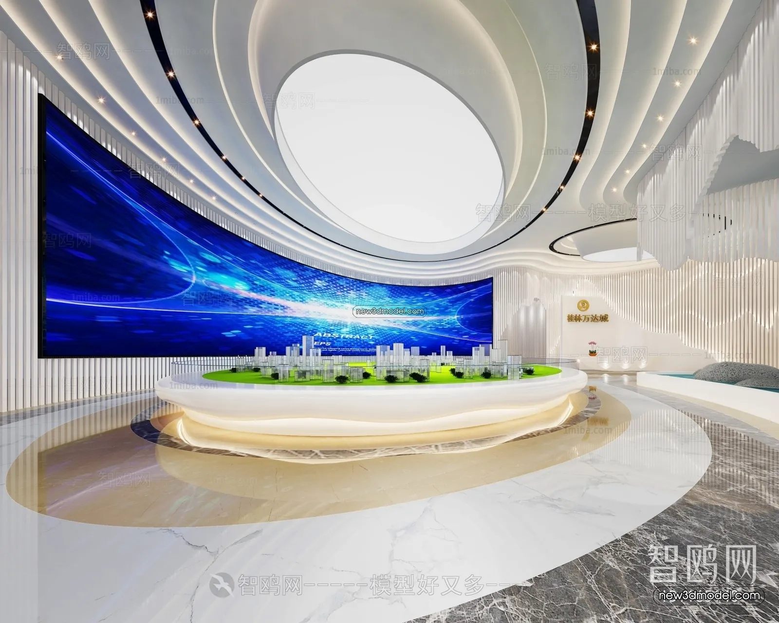 Interior 3D Model of Sales Office – 3D Scene – 164 – VRAY