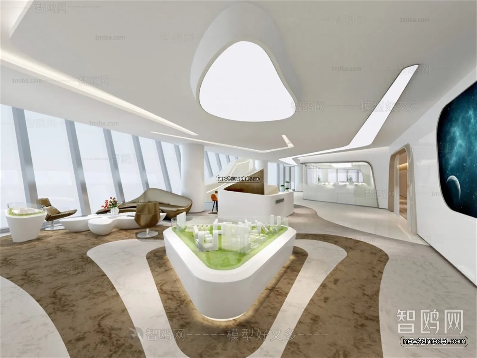 Interior 3D Model of Sales Office – 3D Scene – 167 – VRAY