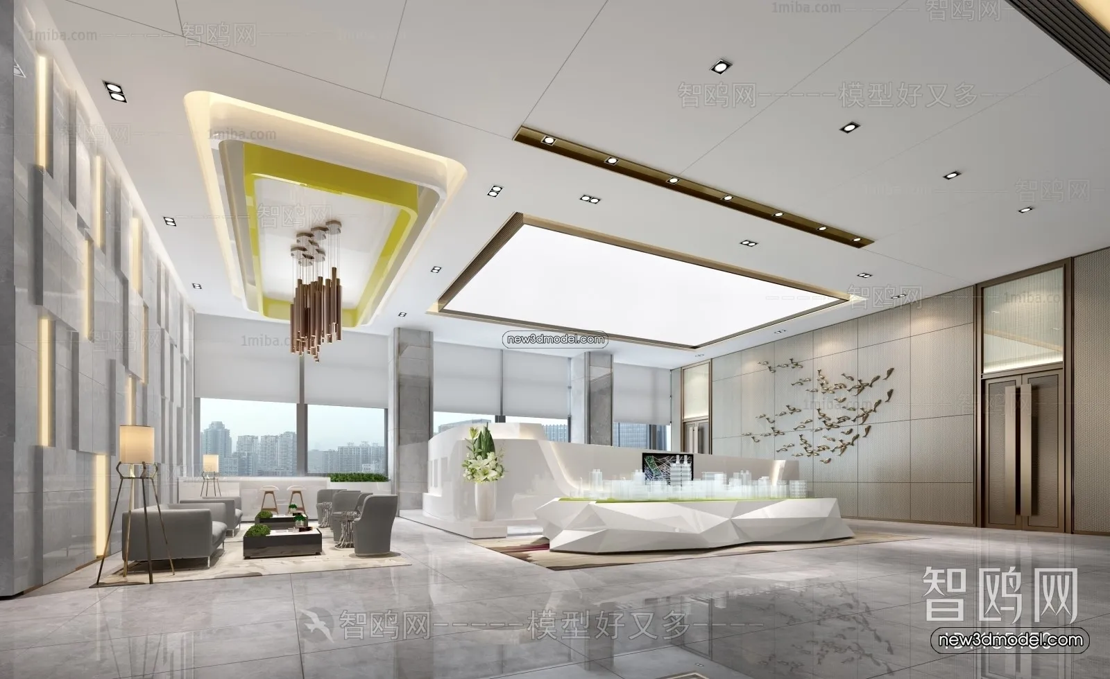 Interior 3D Model of Sales Office – 3D Scene – 168 – VRAY