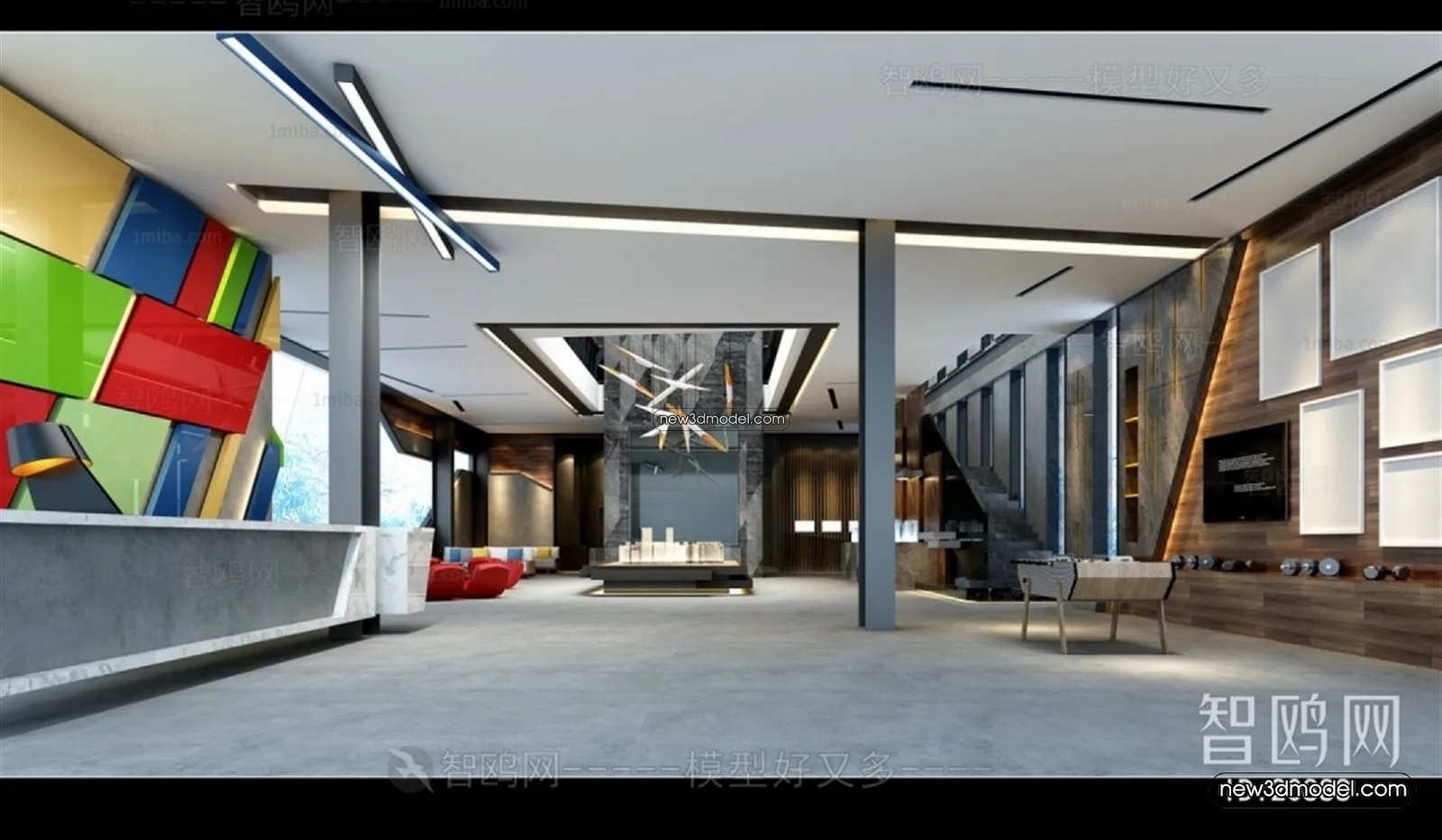 Interior 3D Model of Sales Office – 3D Scene – 170 – VRAY