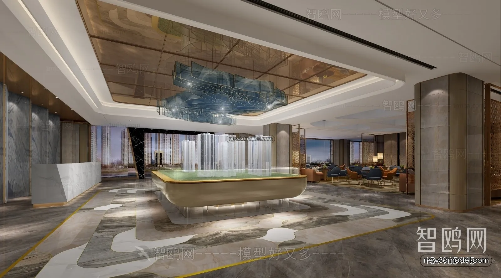 Interior 3D Model of Sales Office – 3D Scene – 174 – VRAY