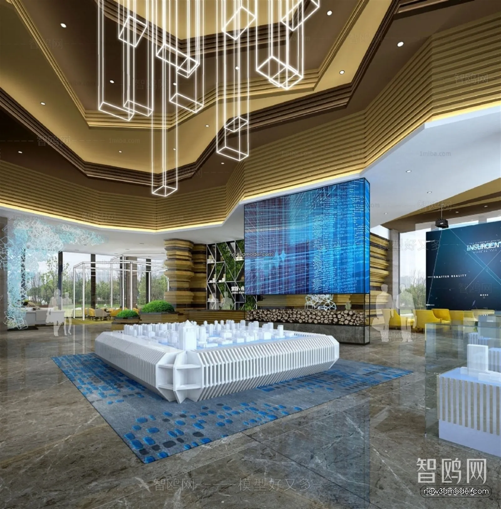 Interior 3D Model of Sales Office – 3D Scene – 175 – VRAY