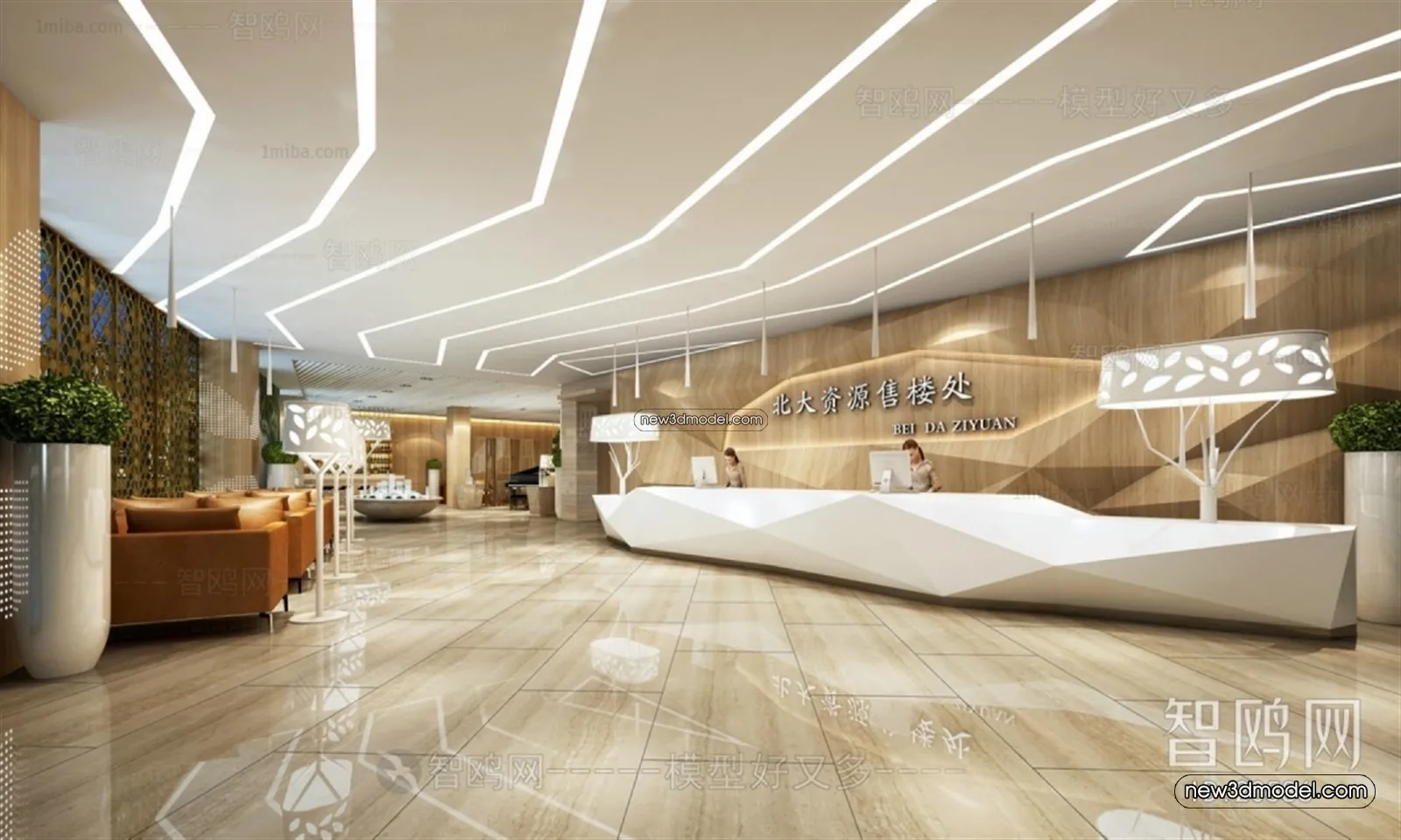 Interior 3D Model of Sales Office – 3D Scene – 177 – VRAY