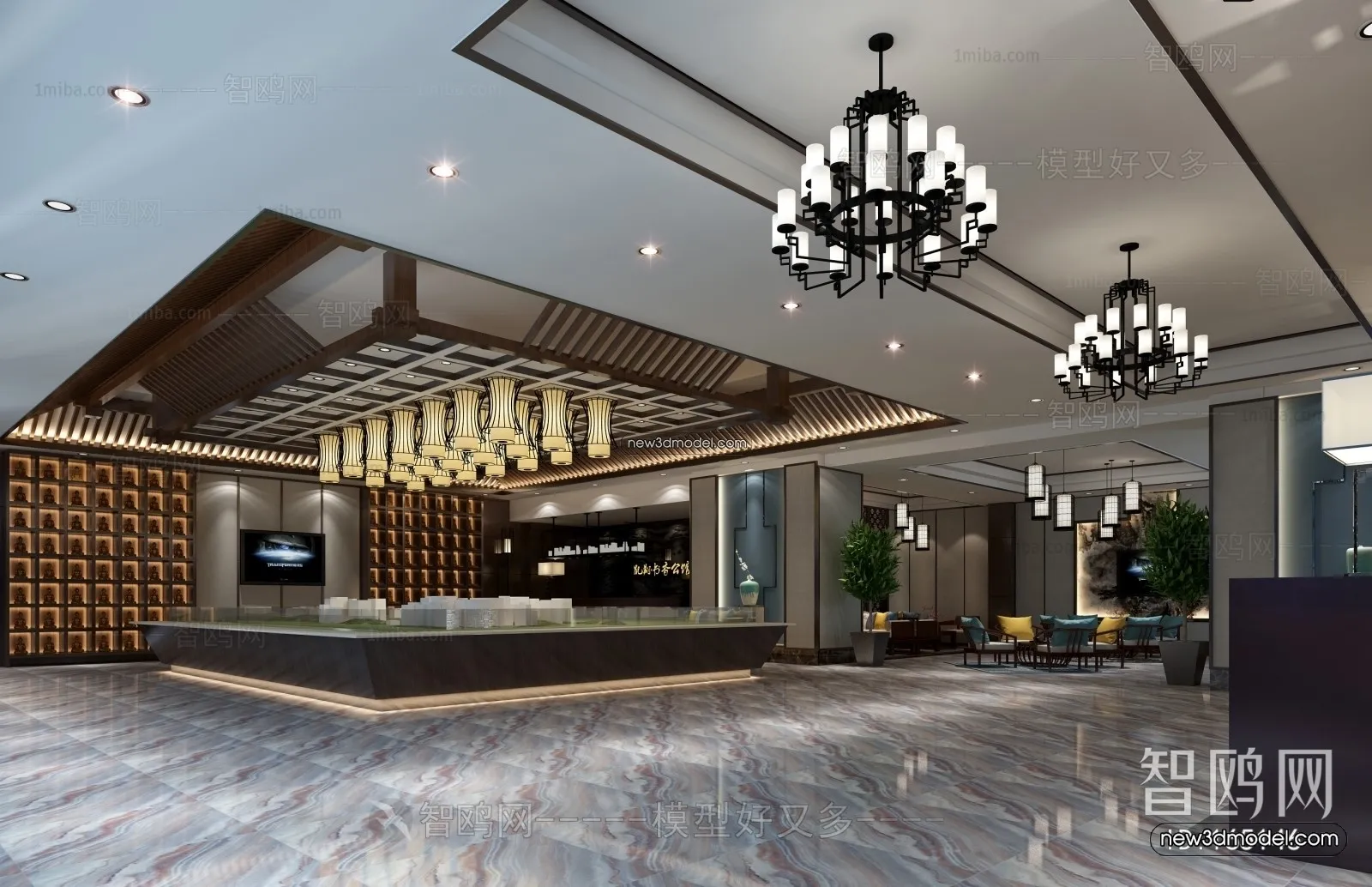 Interior 3D Model of Sales Office – 3D Scene – 180 – VRAY