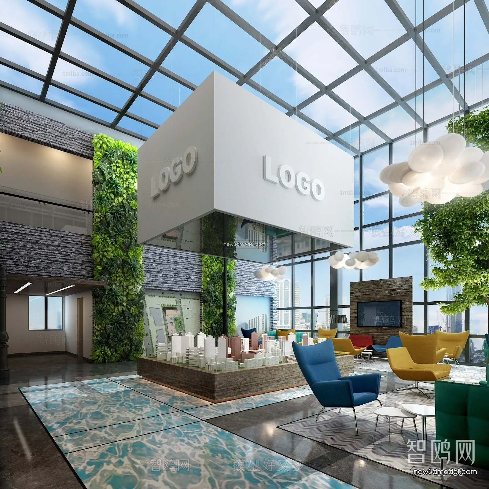 Interior 3D Model of Sales Office – 3D Scene – 181 – VRAY