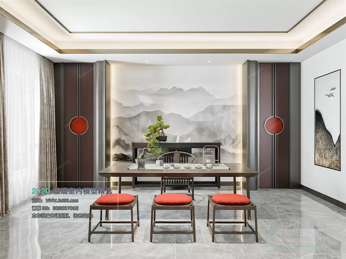 INTERIOR – 3D MODELS – CHINESE STYLE – 018 INTERIOR – 3D MODELS – CHINESE STYLE – 018