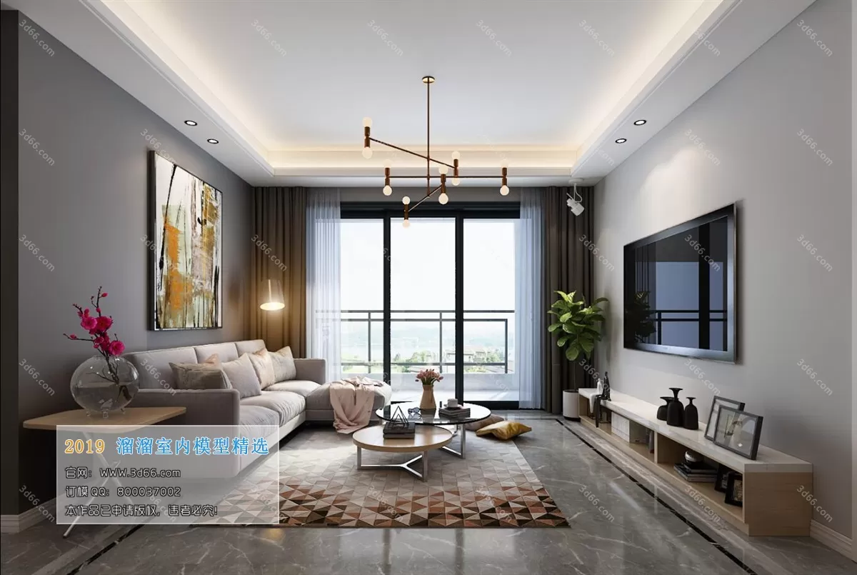 LIVING ROOM 3D MODELS – A120-Modern style – 119 LIVING ROOM 3D MODELS – A120-Modern style – 119