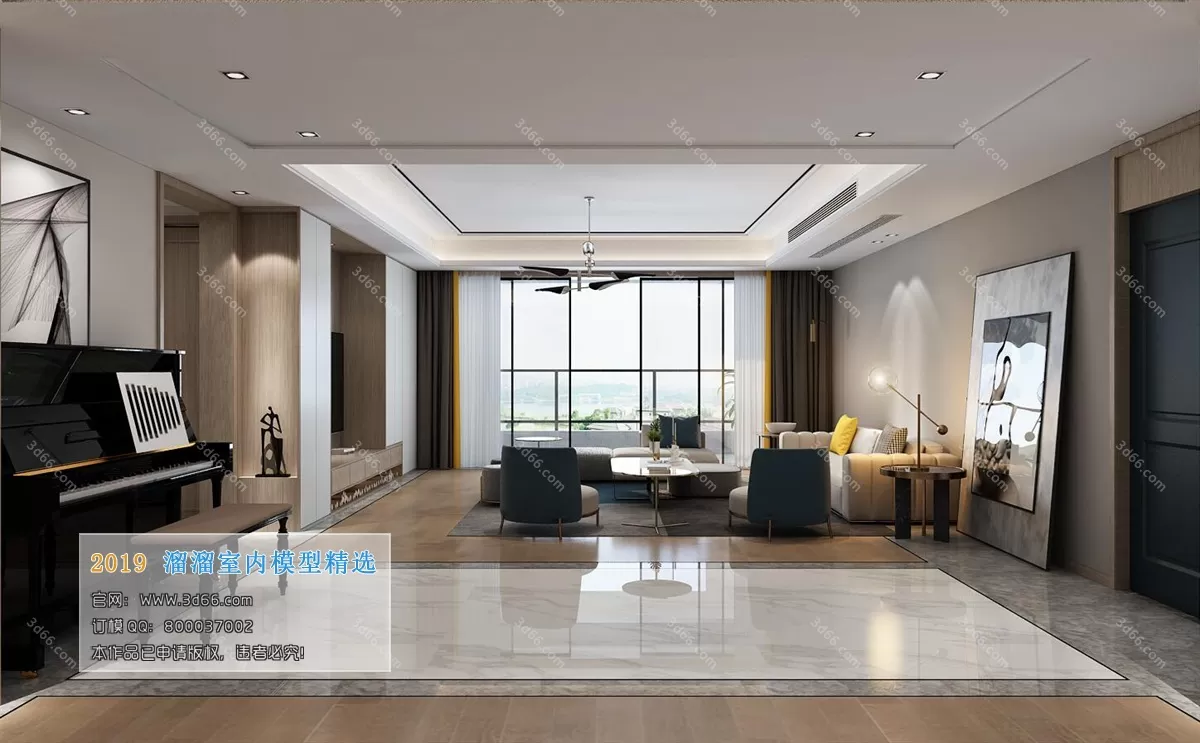 LIVING ROOM 3D MODELS – A121-Modern style – 120 LIVING ROOM 3D MODELS – A121-Modern style – 120