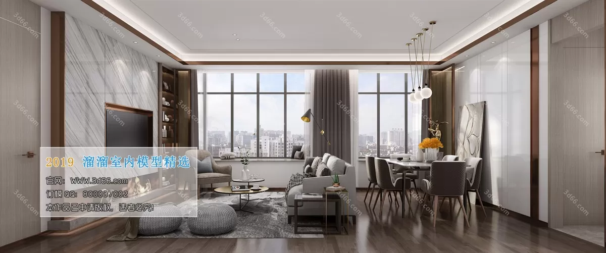 LIVING ROOM 3D MODELS – A126-Modern style – 125 LIVING ROOM 3D MODELS – A126-Modern style – 125