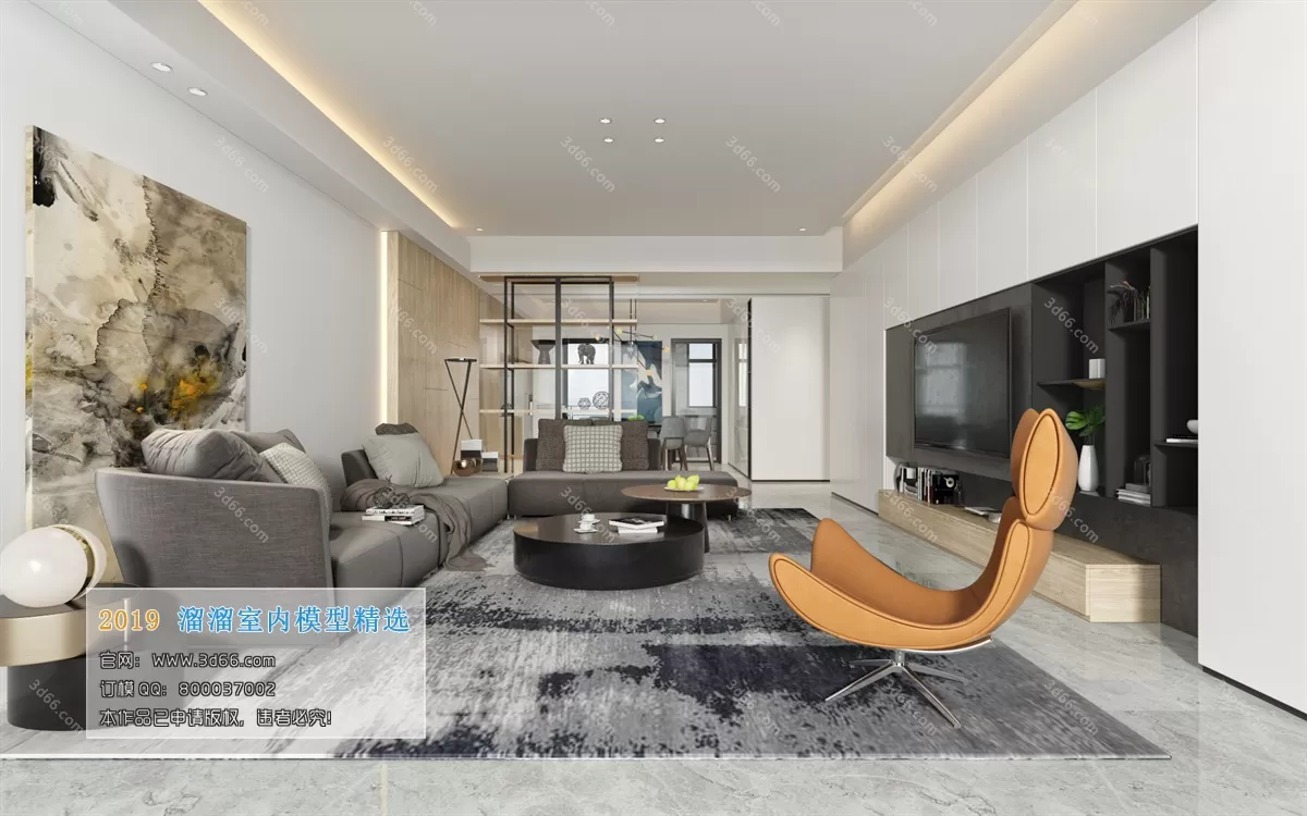 LIVING ROOM 3D MODELS – A131-Modern style – 130 LIVING ROOM 3D MODELS – A131-Modern style – 130