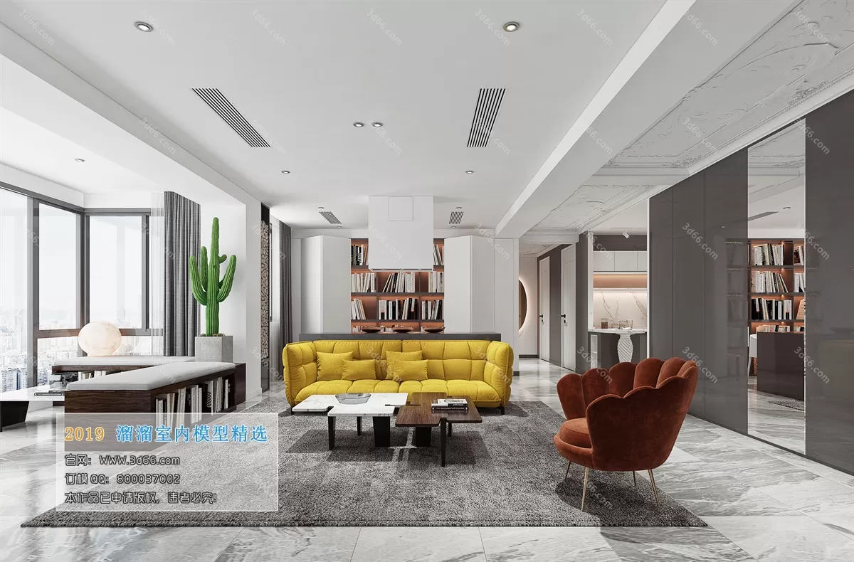 LIVING ROOM 3D MODELS – A143-Modern style – 141 LIVING ROOM 3D MODELS – A143-Modern style – 141